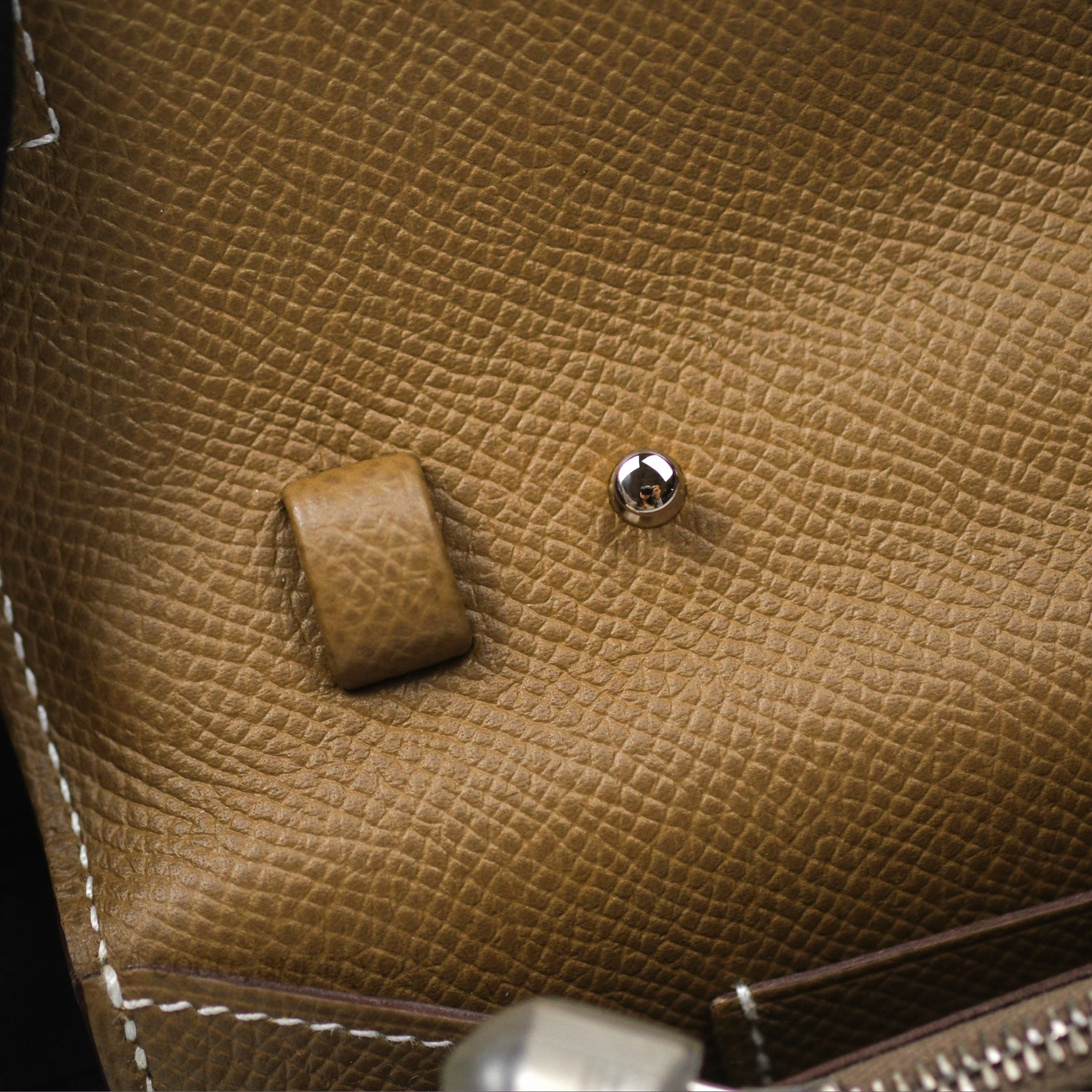 Herms Kelly To Go Wallet Etoupe 18 Epsom Palladium Hardware