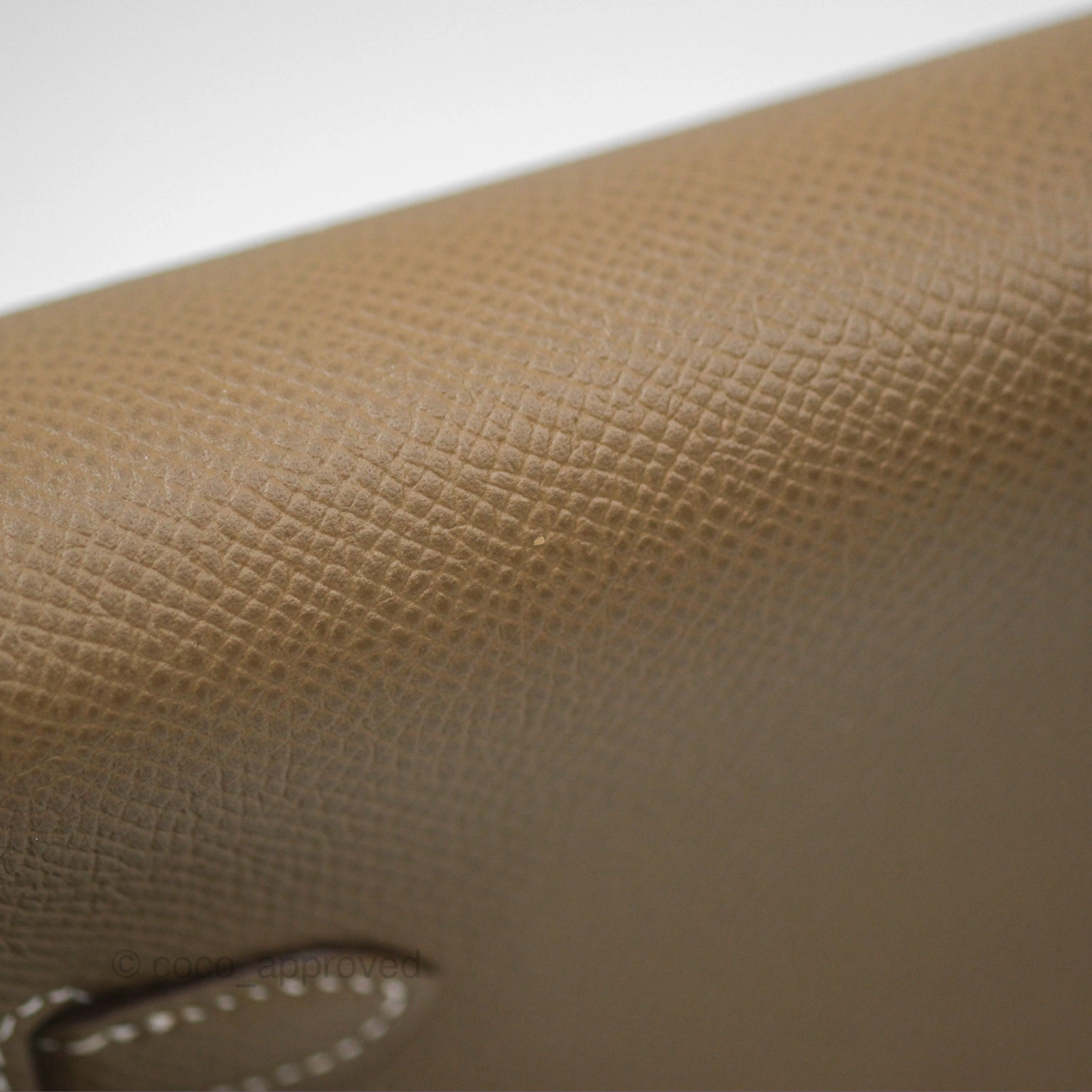 Herms Kelly To Go Wallet Etoupe 18 Epsom Palladium Hardware