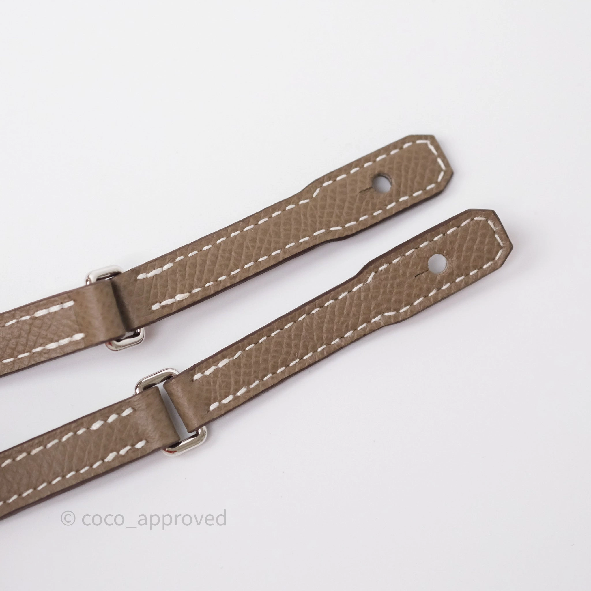 Herms Kelly To Go Wallet Etoupe 18 Epsom Palladium Hardware