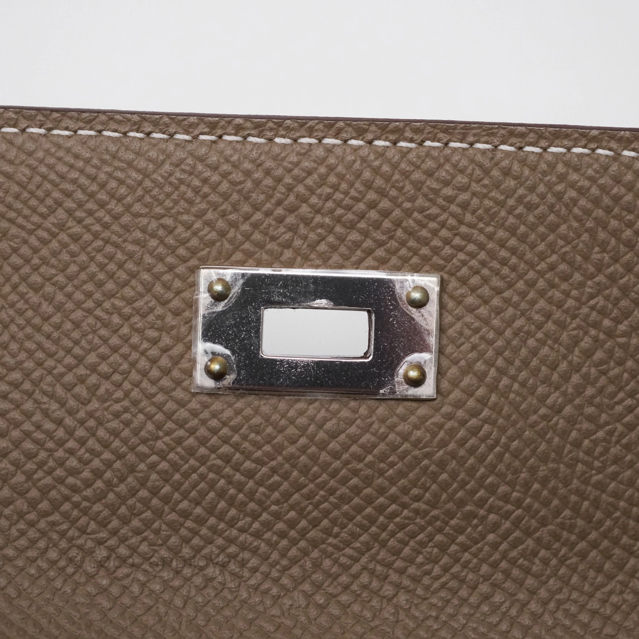 Herms Kelly To Go Wallet Etoupe 18 Epsom Palladium Hardware