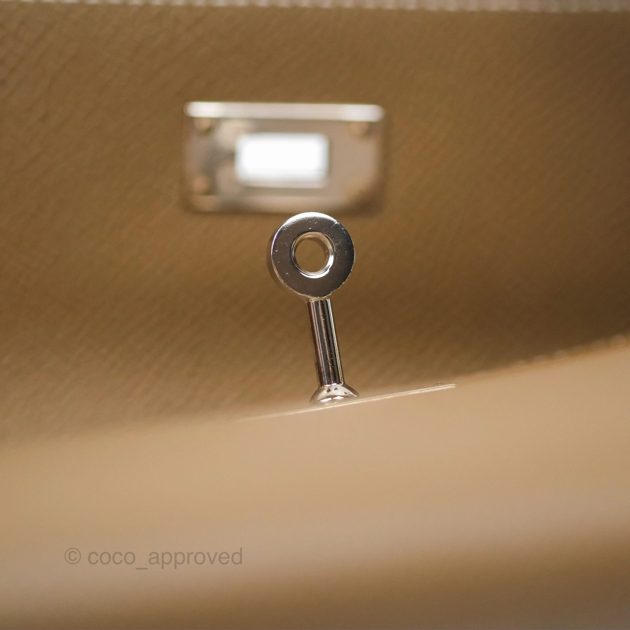Herms Kelly To Go Wallet Etoupe 18 Epsom Palladium Hardware