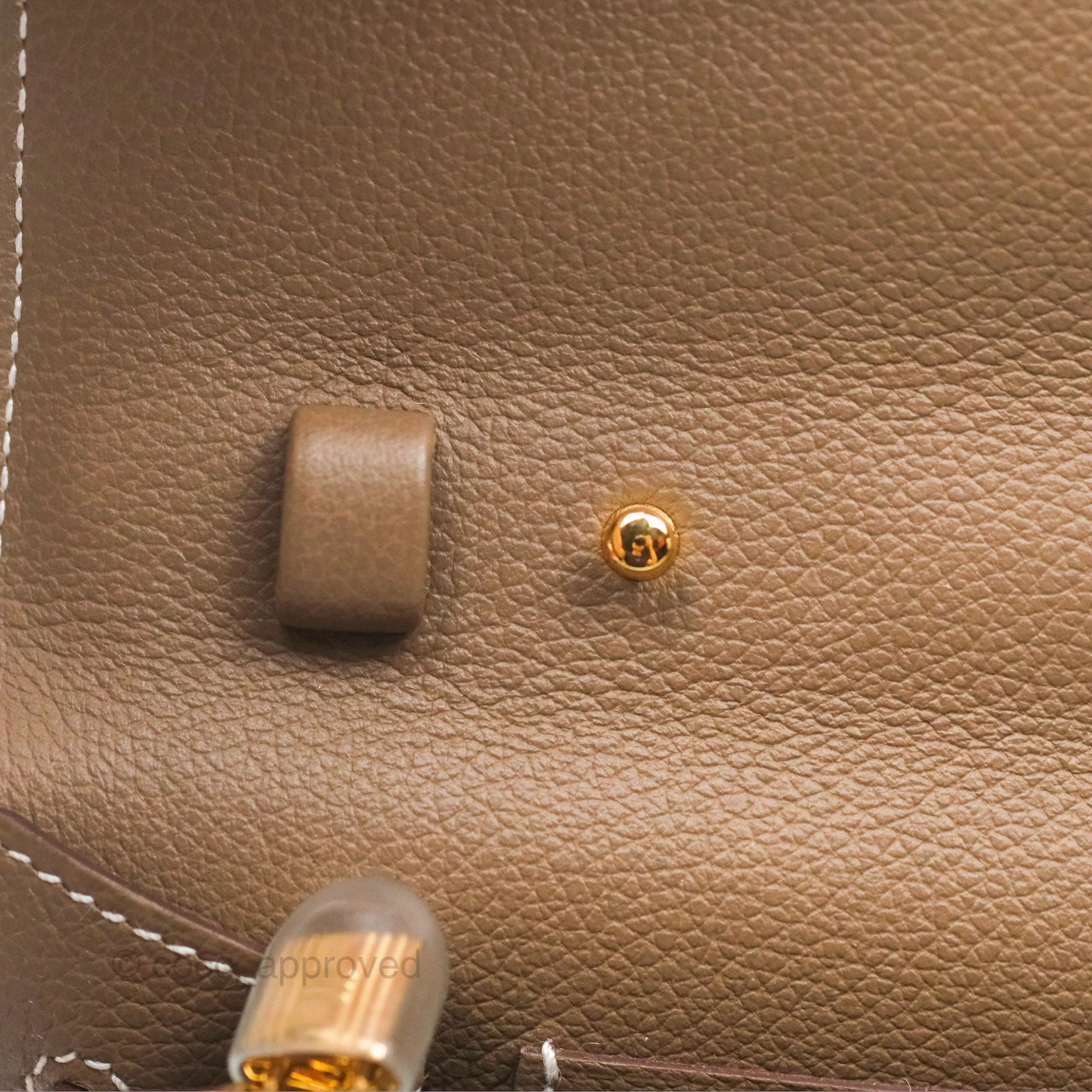 Herms Kelly To Go Wallet Etoupe Evercolor Gold Hardware