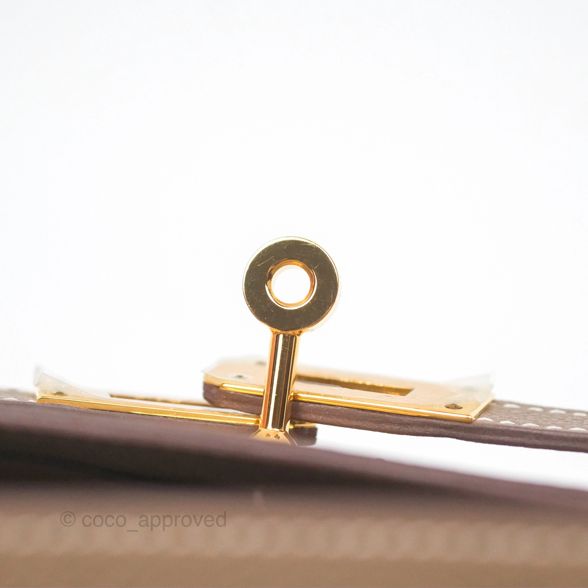 Herms Kelly To Go Wallet Etoupe Evercolor Gold Hardware