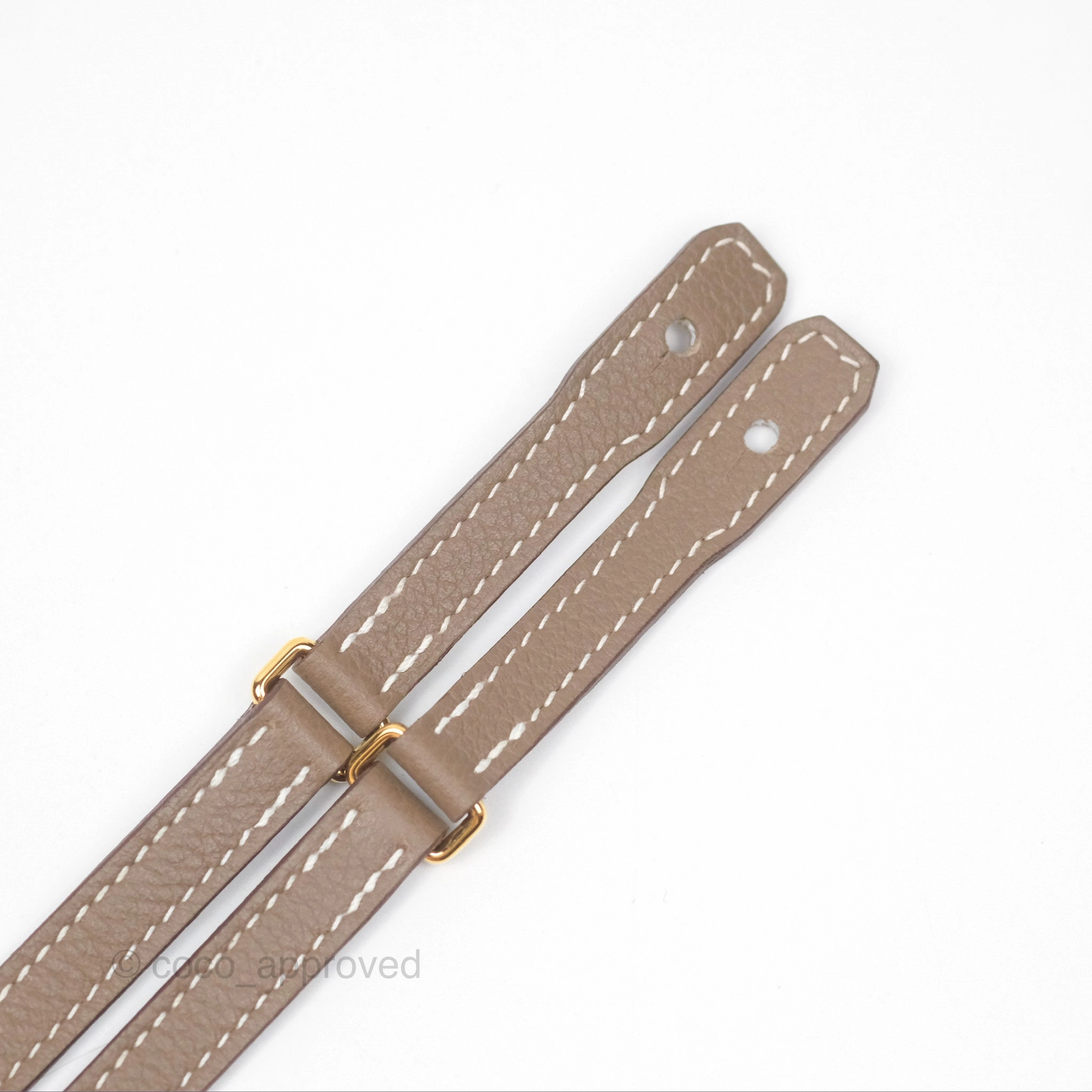 Herms Kelly To Go Wallet Etoupe Evercolor Gold Hardware