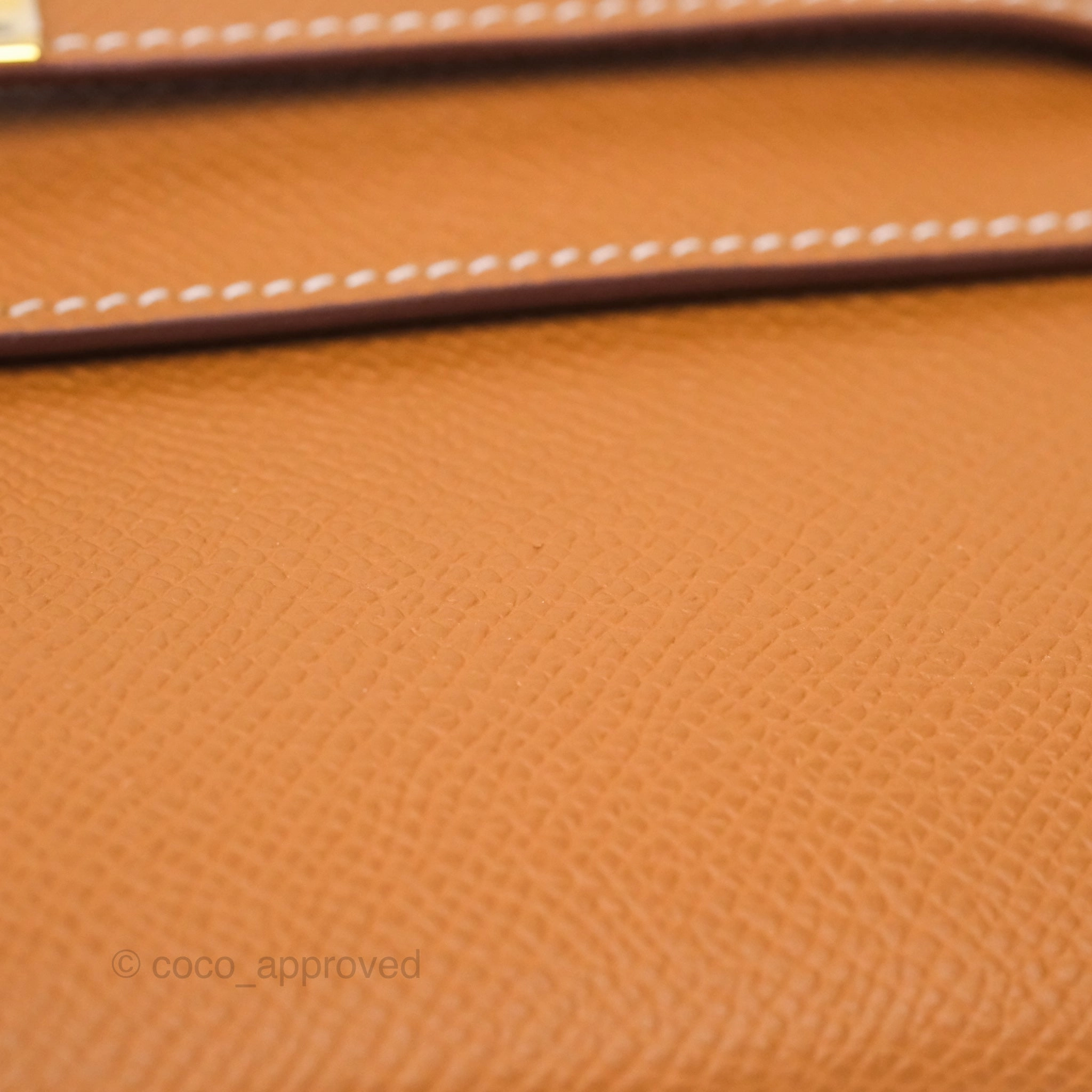 Herms Kelly To Go Wallet Gold 37 Epsom Gold Hardware