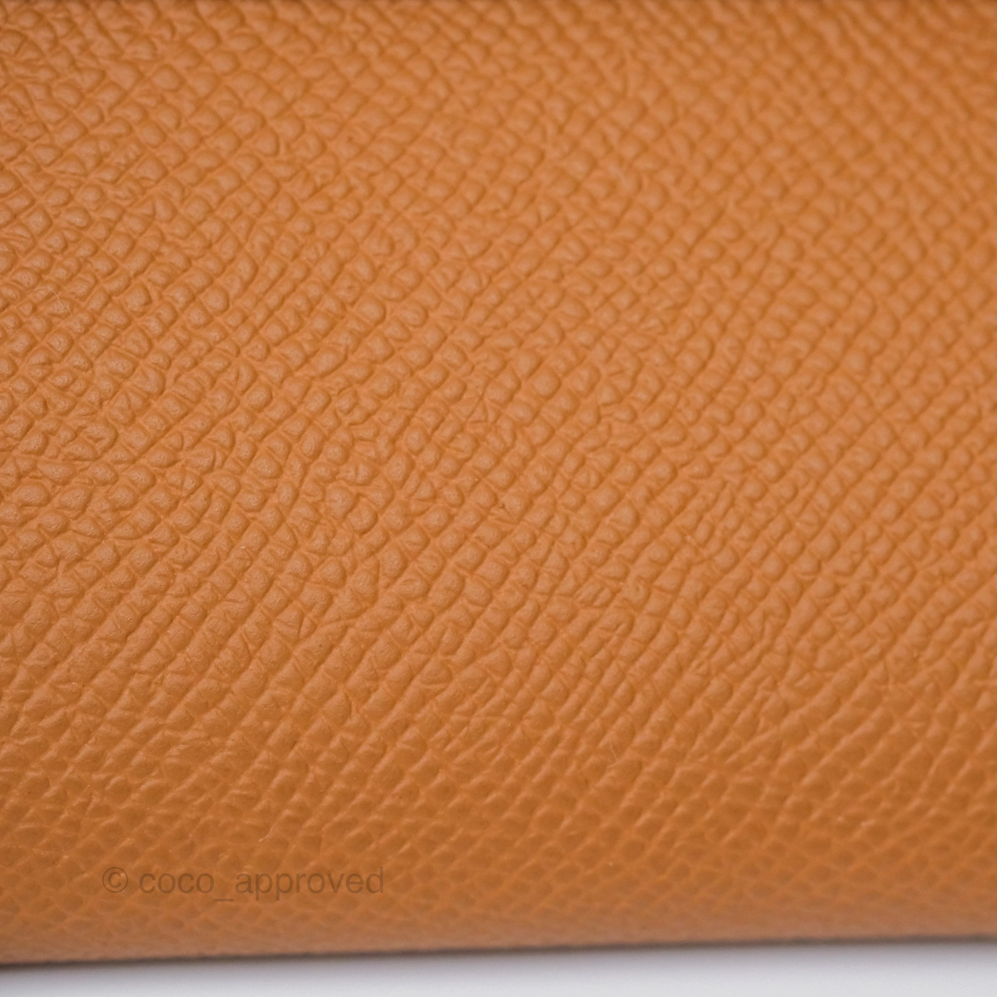 Herms Kelly To Go Wallet Gold 37 Epsom Gold Hardware