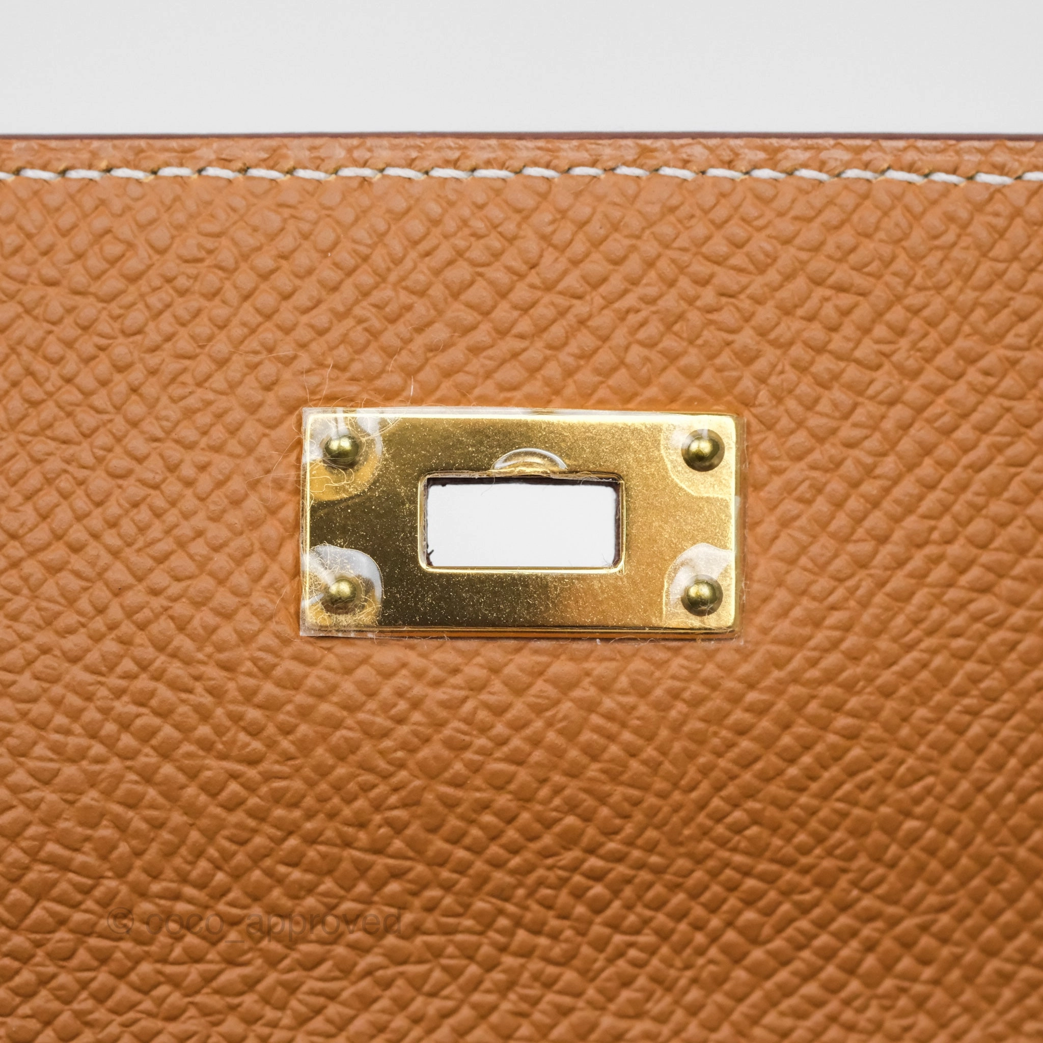 Herms Kelly To Go Wallet Gold 37 Epsom Gold Hardware