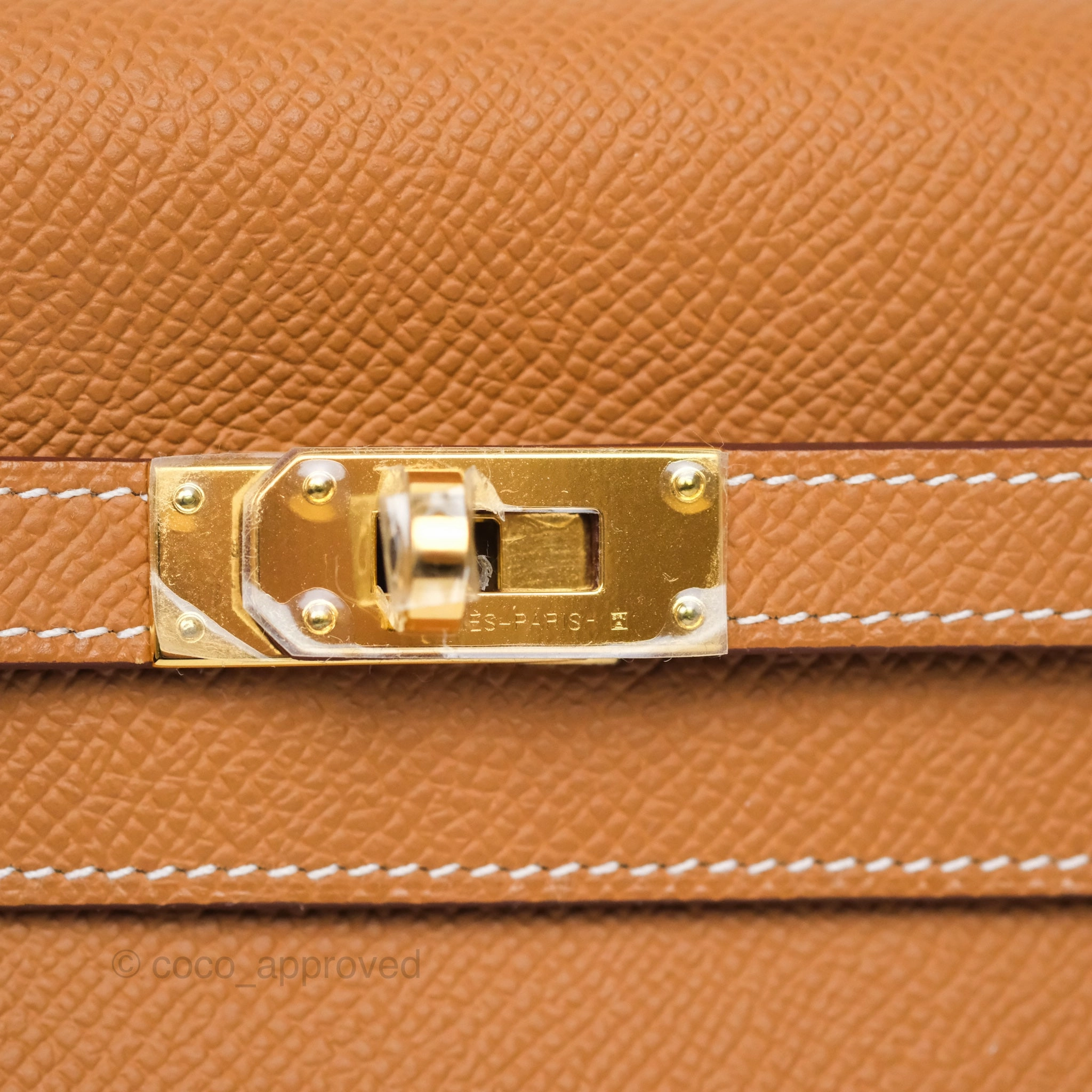Herms Kelly To Go Wallet Gold 37 Epsom Gold Hardware