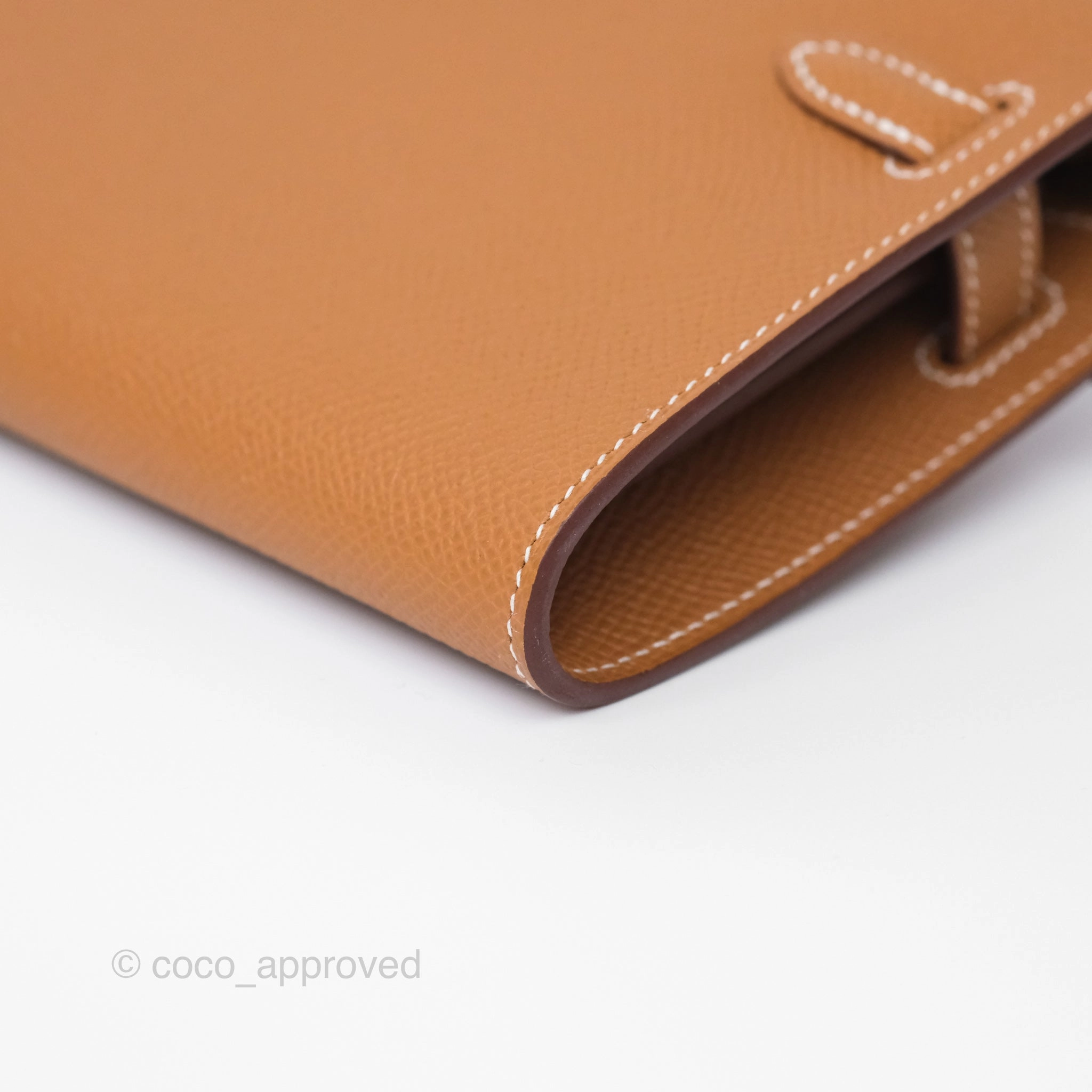 Herms Kelly To Go Wallet Gold 37 Epsom Gold Hardware