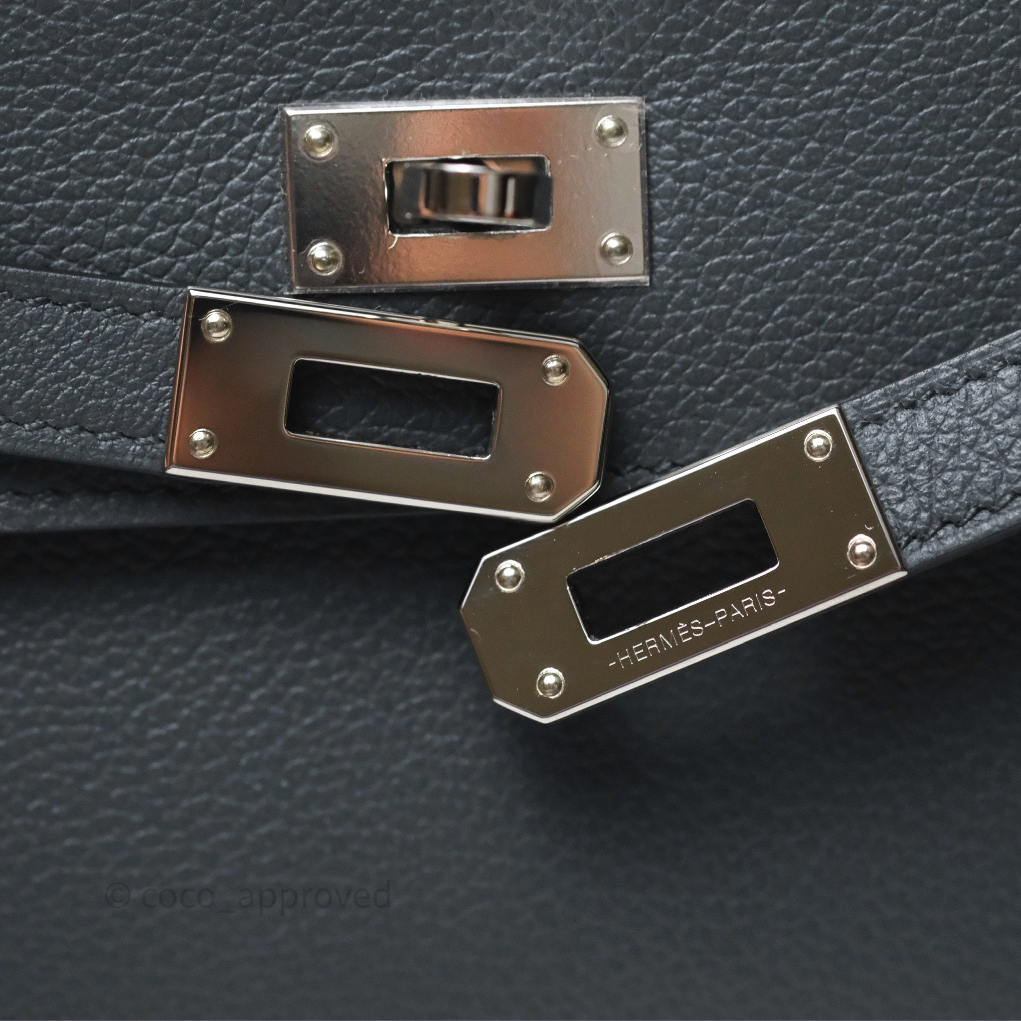 Herms Kelly To Go Wallet Gris Misty H0 Evercolor Palladium Hardware