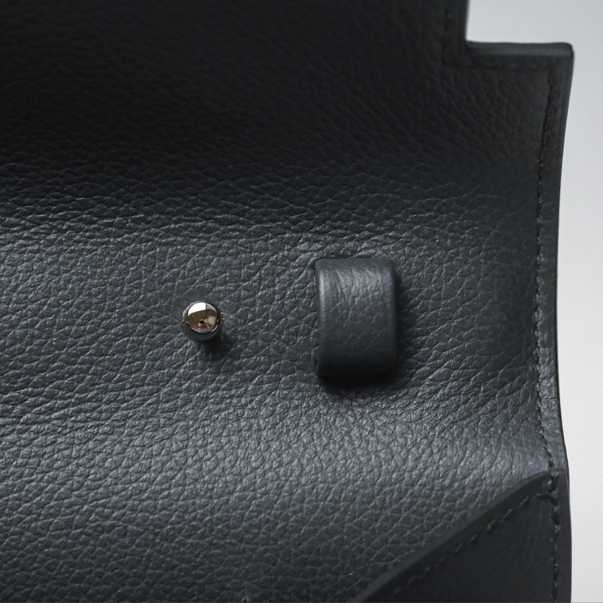 Herms Kelly To Go Wallet Gris Misty H0 Evercolor Palladium Hardware