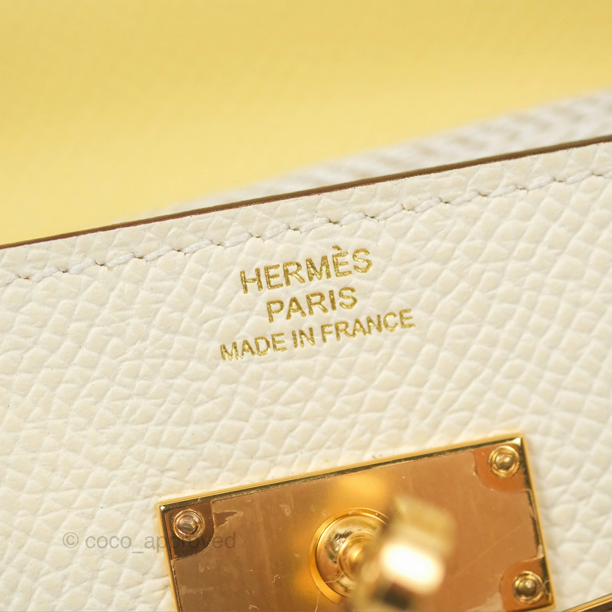 Herms Kelly To Go Wallet Nata / Jaune Poussin Epsom Gold Hardware