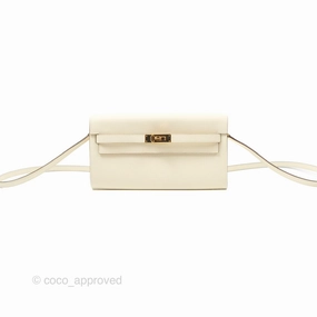 Herms Kelly To Go Wallet Nata / Jaune Poussin Epsom Gold Hardware
