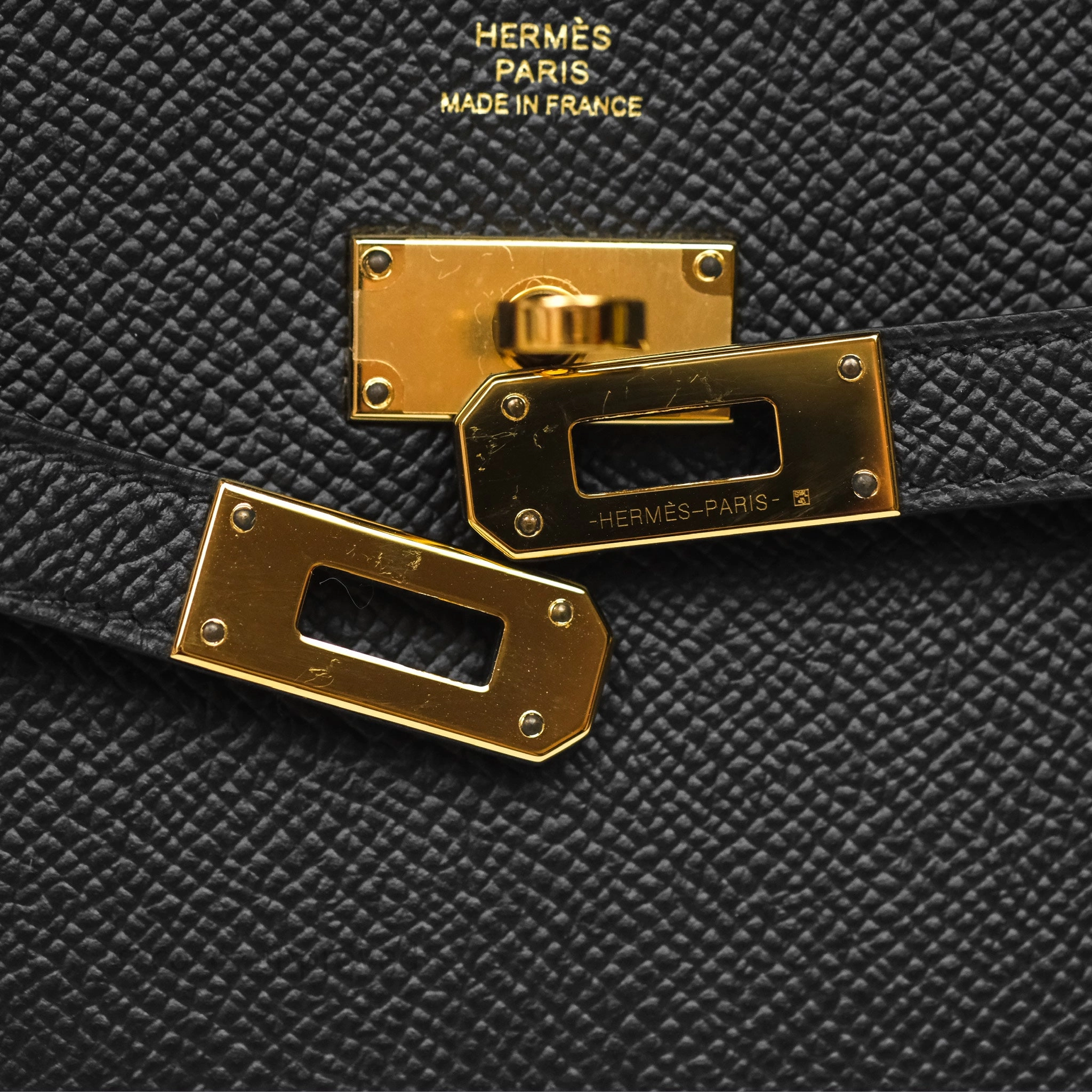 Herms Kelly To Go Wallet Noir 89 Black Epsom Gold Hardware