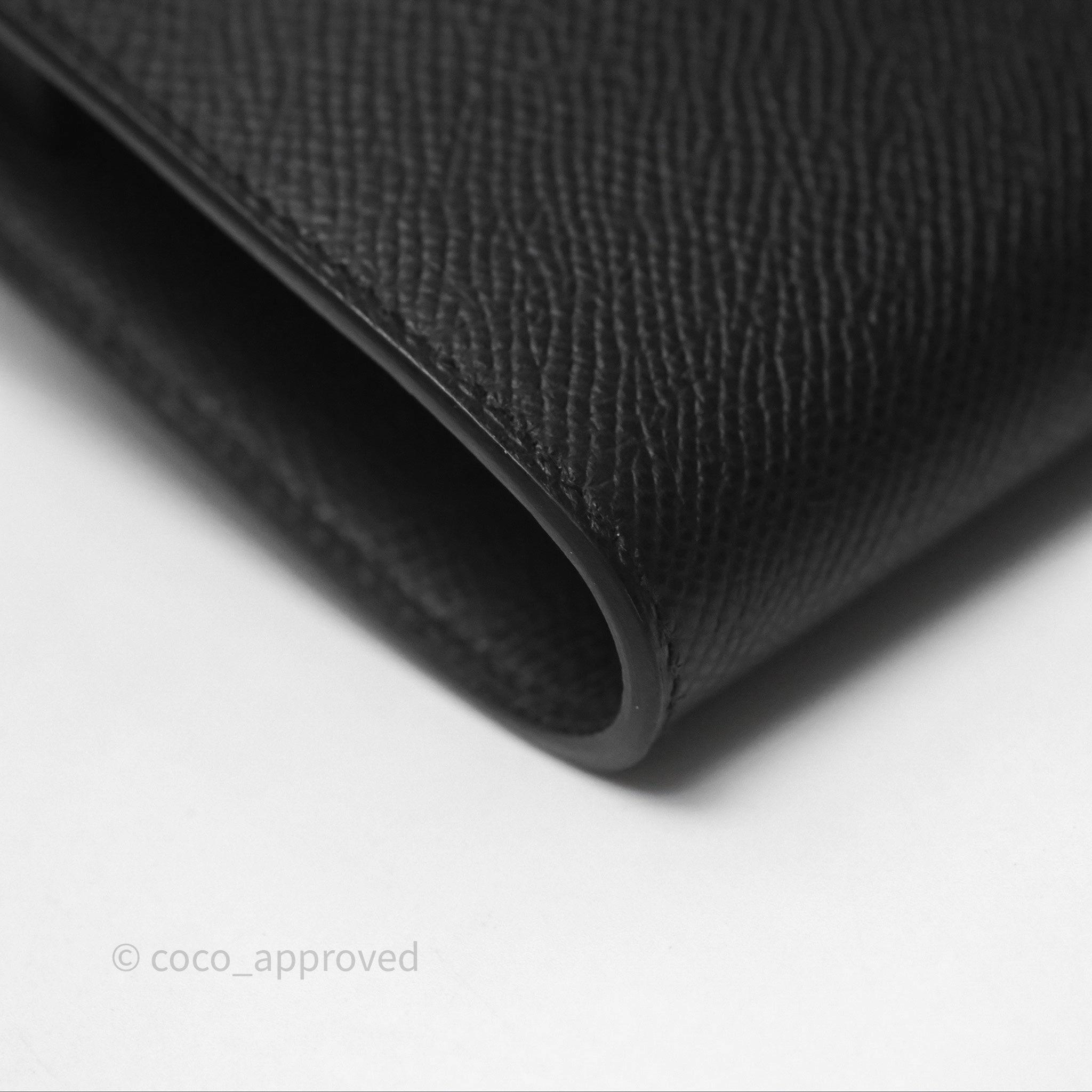 Herms Kelly To Go Wallet Noir 89 Black Epsom Gold Hardware