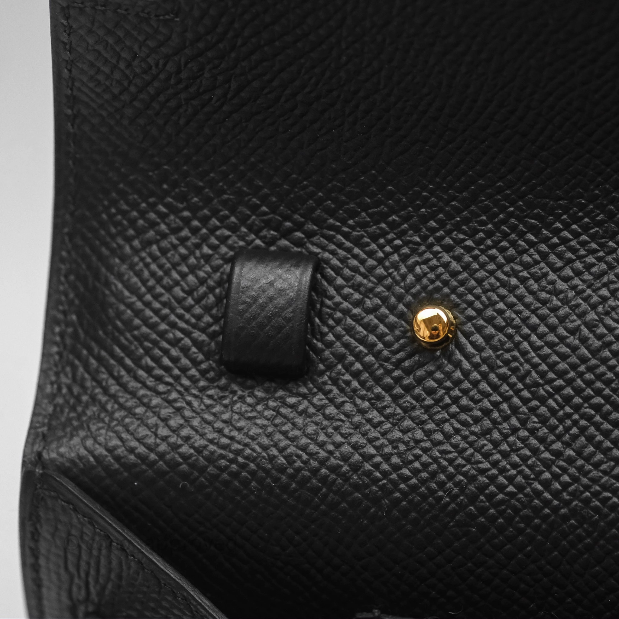 Herms Kelly To Go Wallet Noir 89 Black Epsom Gold Hardware