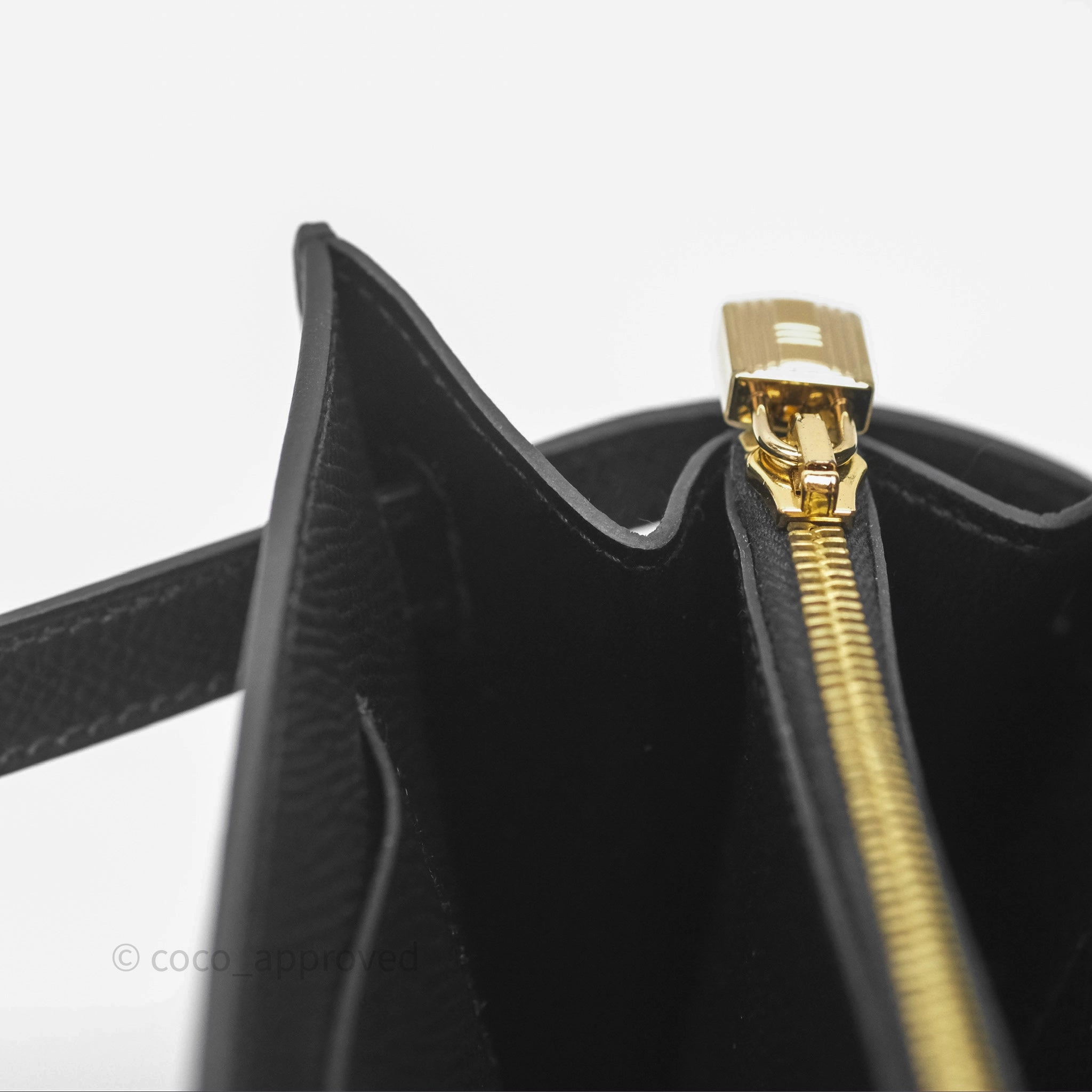 Herms Kelly To Go Wallet Noir 89 Black Epsom Gold Hardware