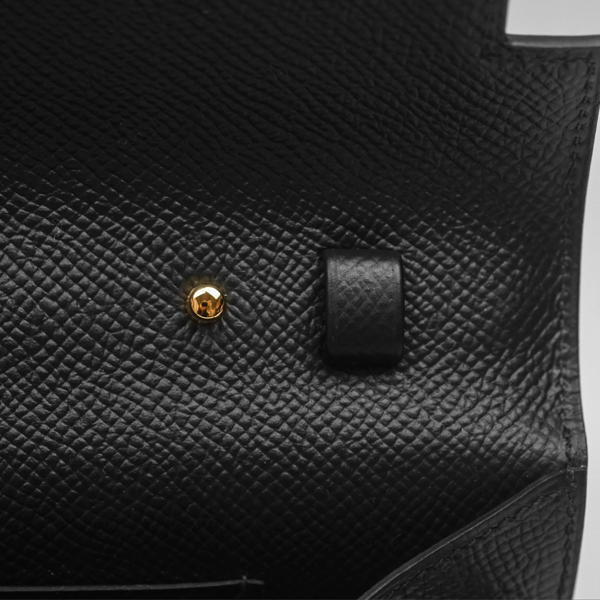 Herms Kelly To Go Wallet Noir 89 Black Epsom Gold Hardware