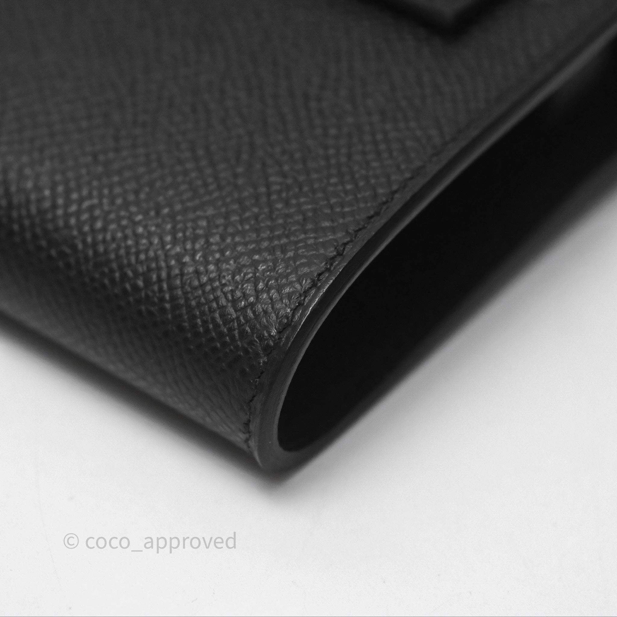 Herms Kelly To Go Wallet Noir 89 Black Epsom Gold Hardware