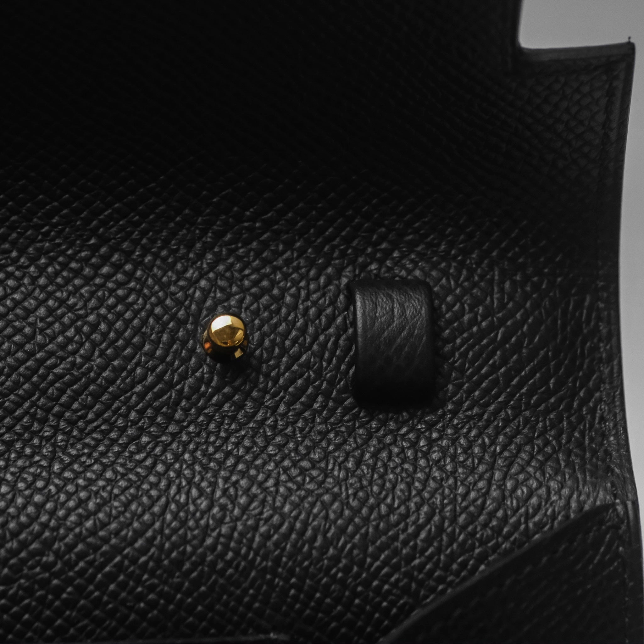 Herms Kelly To Go Wallet Noir 89 Black Epsom Gold Hardware