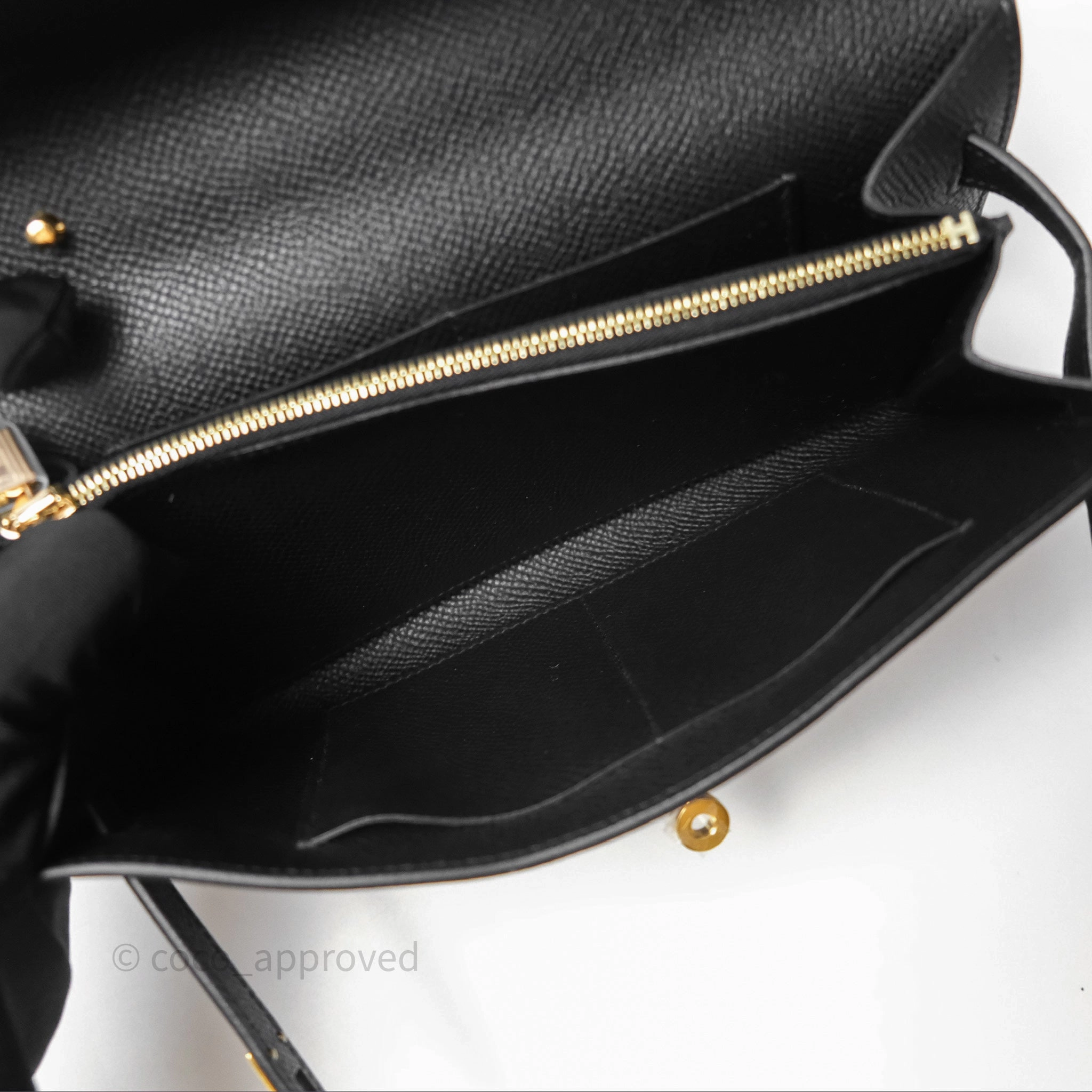 Herms Kelly To Go Wallet Noir 89 Black Epsom Gold Hardware