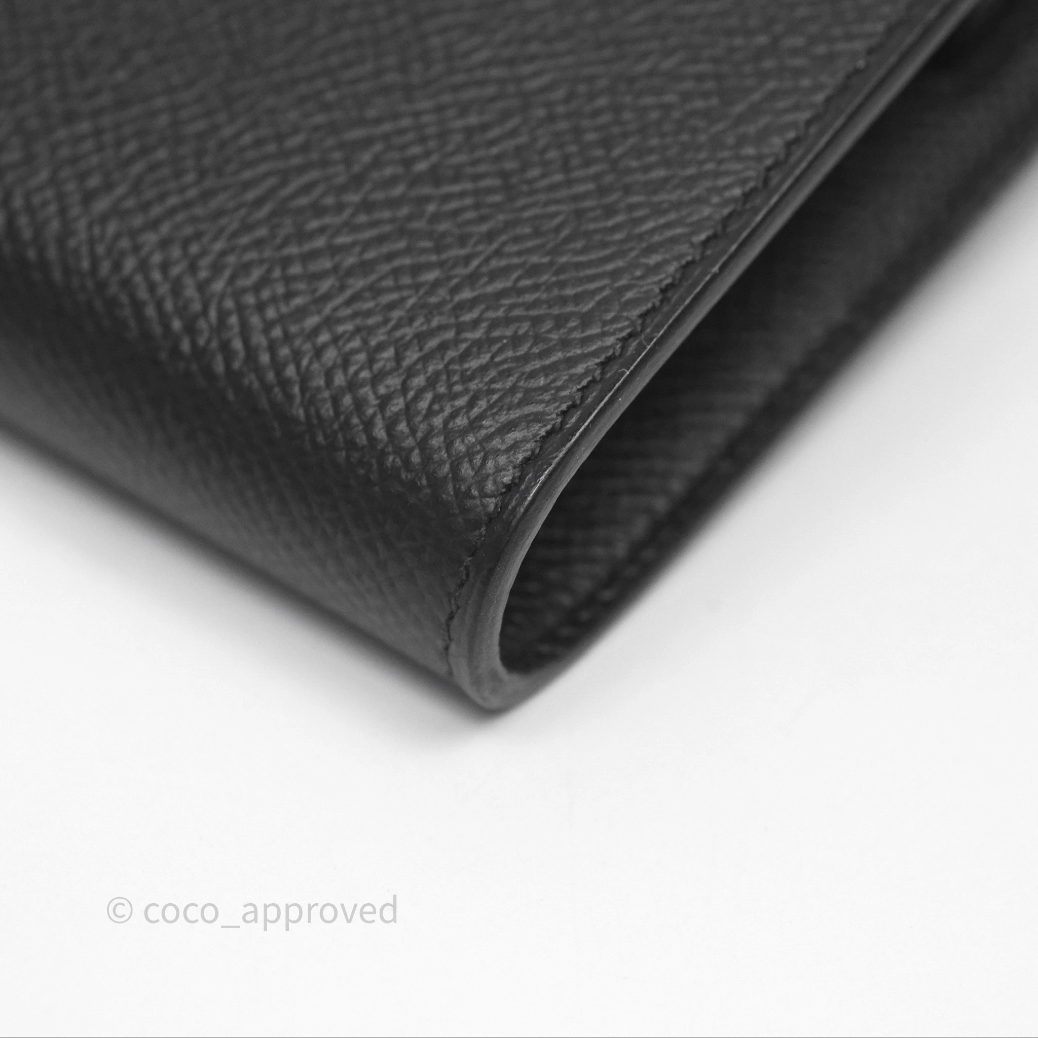 Herms Kelly To Go Wallet Noir 89 Black Epsom Gold Hardware