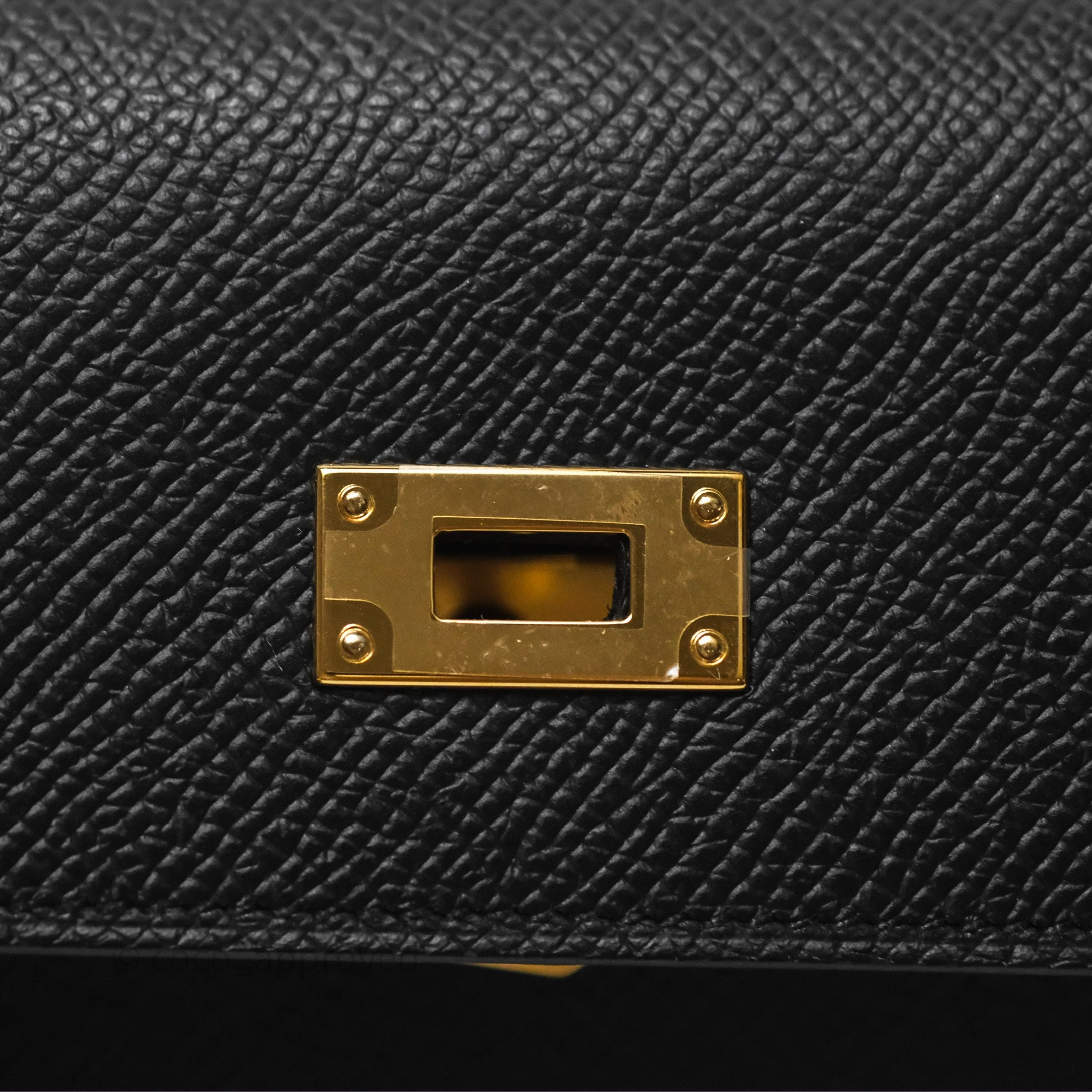 Herms Kelly To Go Wallet Noir 89 Black Epsom Gold Hardware