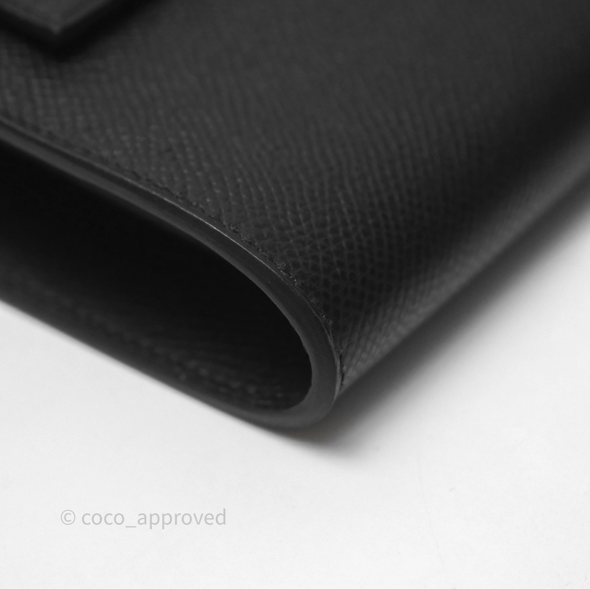 Herms Kelly To Go Wallet Noir 89 Black Epsom Gold Hardware
