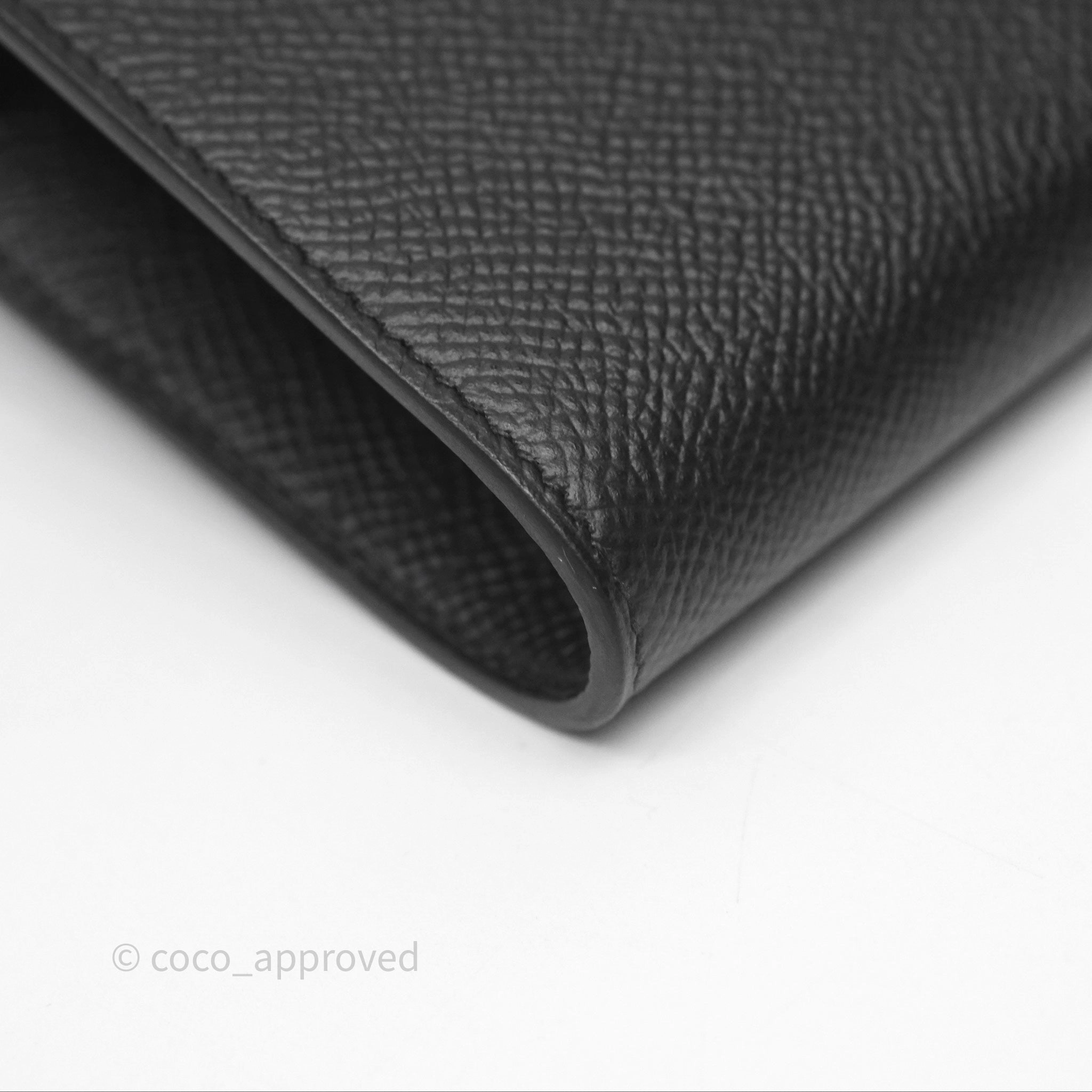 Herms Kelly To Go Wallet Noir 89 Black Epsom Gold Hardware