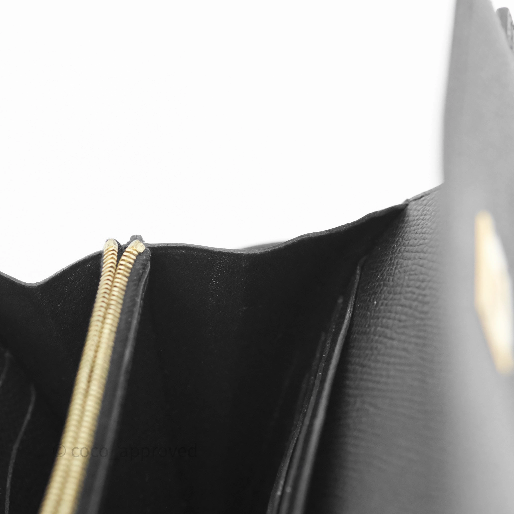 Herms Kelly Wallet Black Noir 89 Epsom Gold Hardware