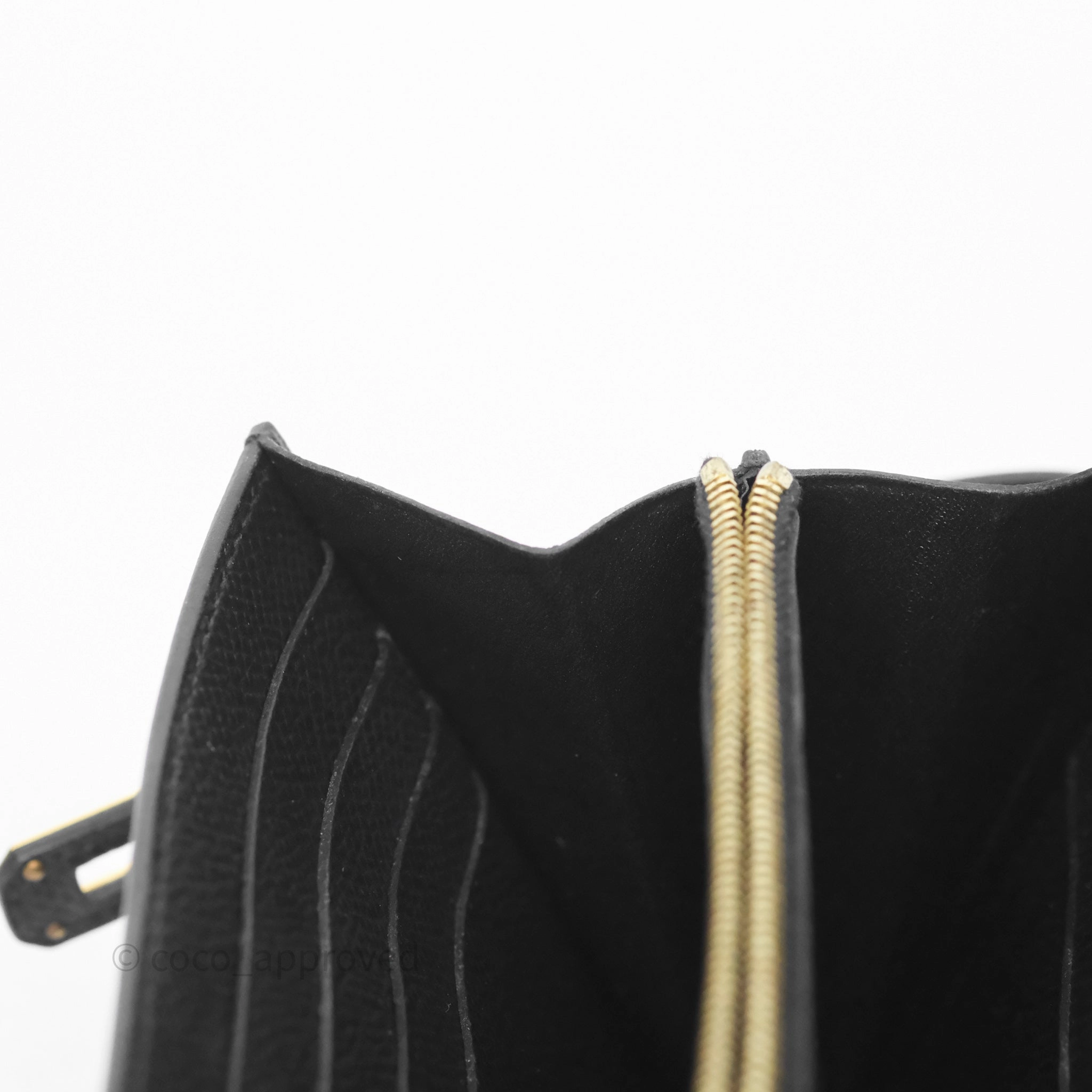 Herms Kelly Wallet Black Noir 89 Epsom Gold Hardware