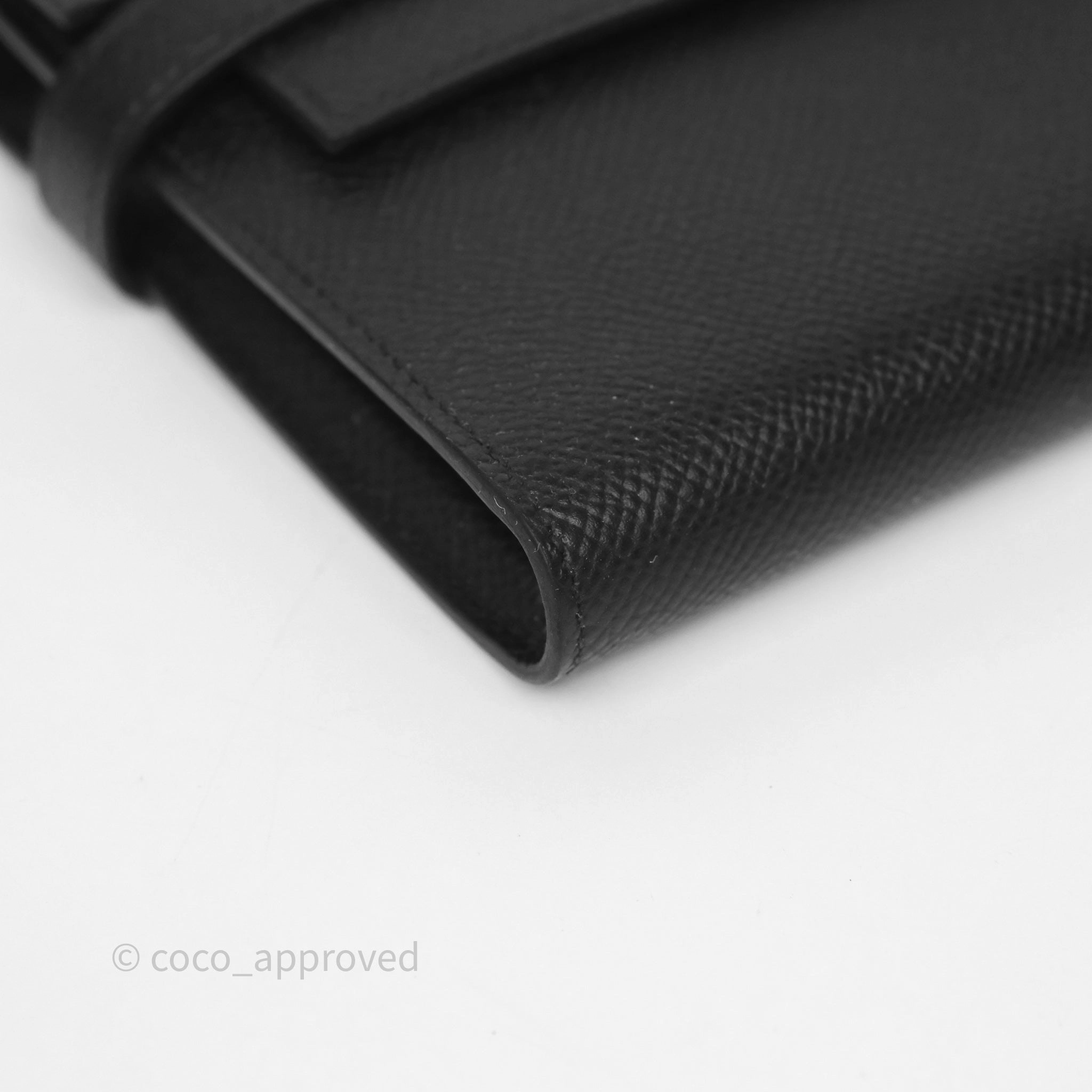 Herms Kelly Wallet Black Noir 89 Epsom Gold Hardware