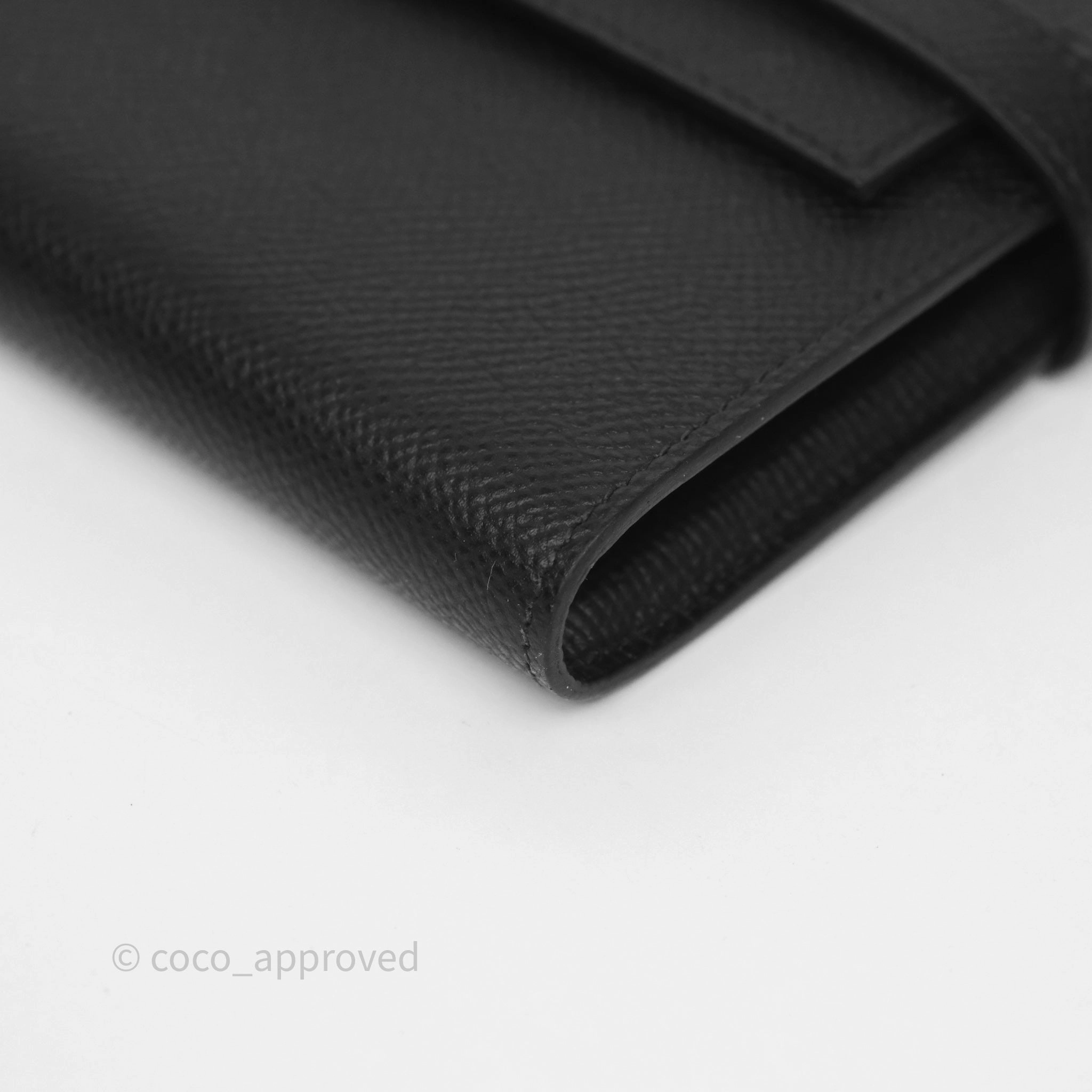 Herms Kelly Wallet Black Noir 89 Epsom Gold Hardware