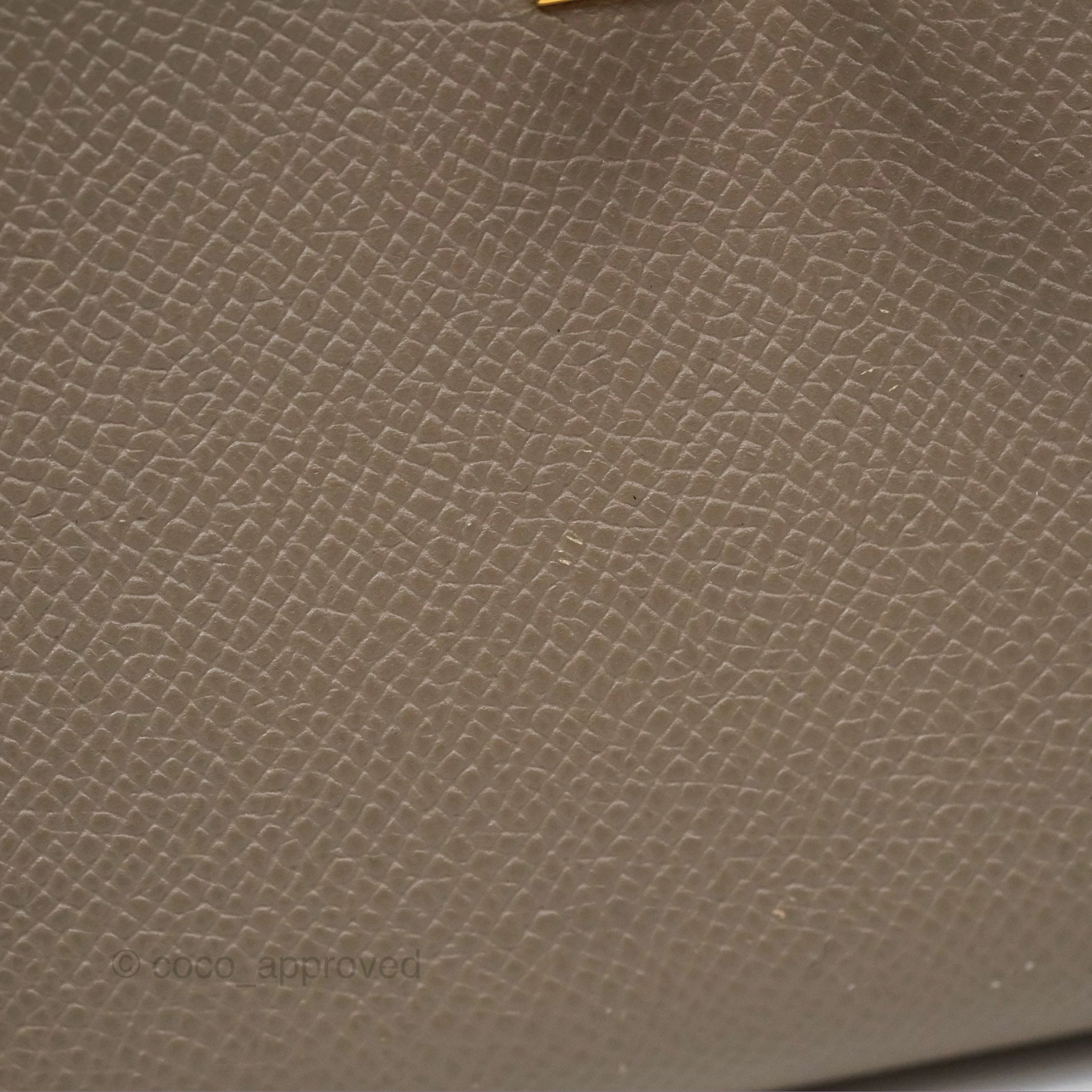 Herms Kelly Wallet Gris Asphalte M8 Epsom Gold Hardware