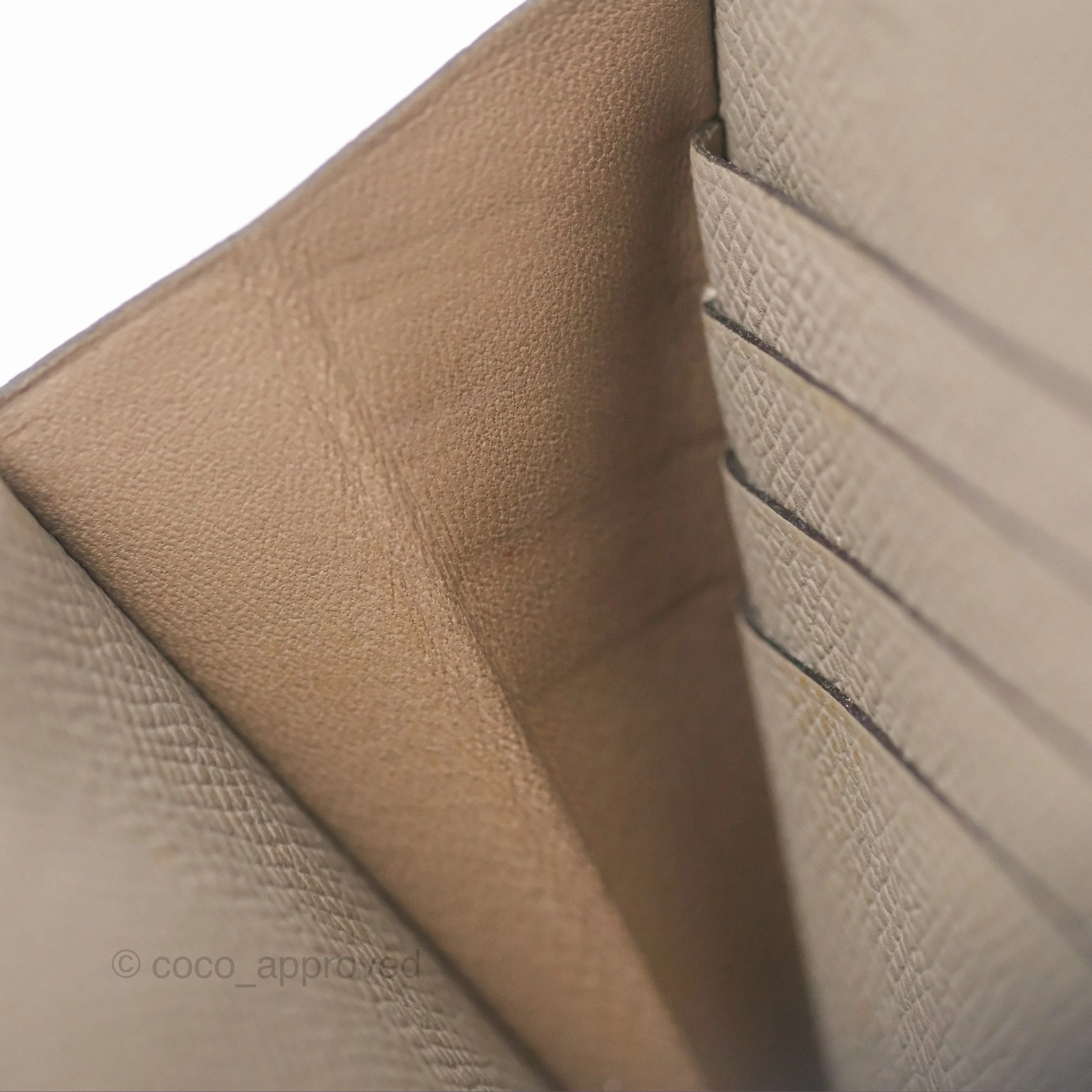 Herms Kelly Wallet Gris Asphalte M8 Epsom Gold Hardware