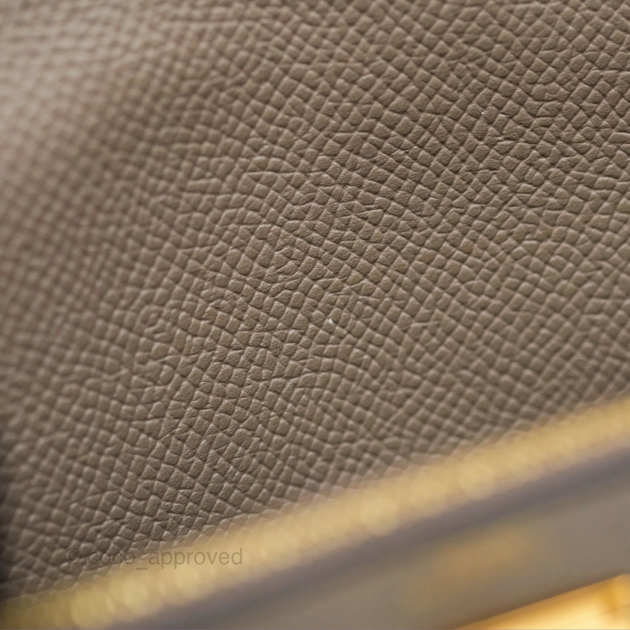 Herms Kelly Wallet Gris Asphalte M8 Epsom Gold Hardware