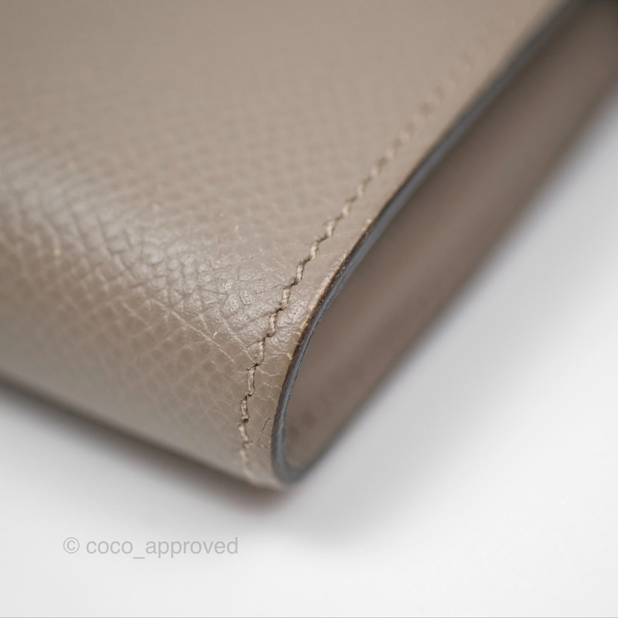 Herms Kelly Wallet Gris Asphalte M8 Epsom Gold Hardware
