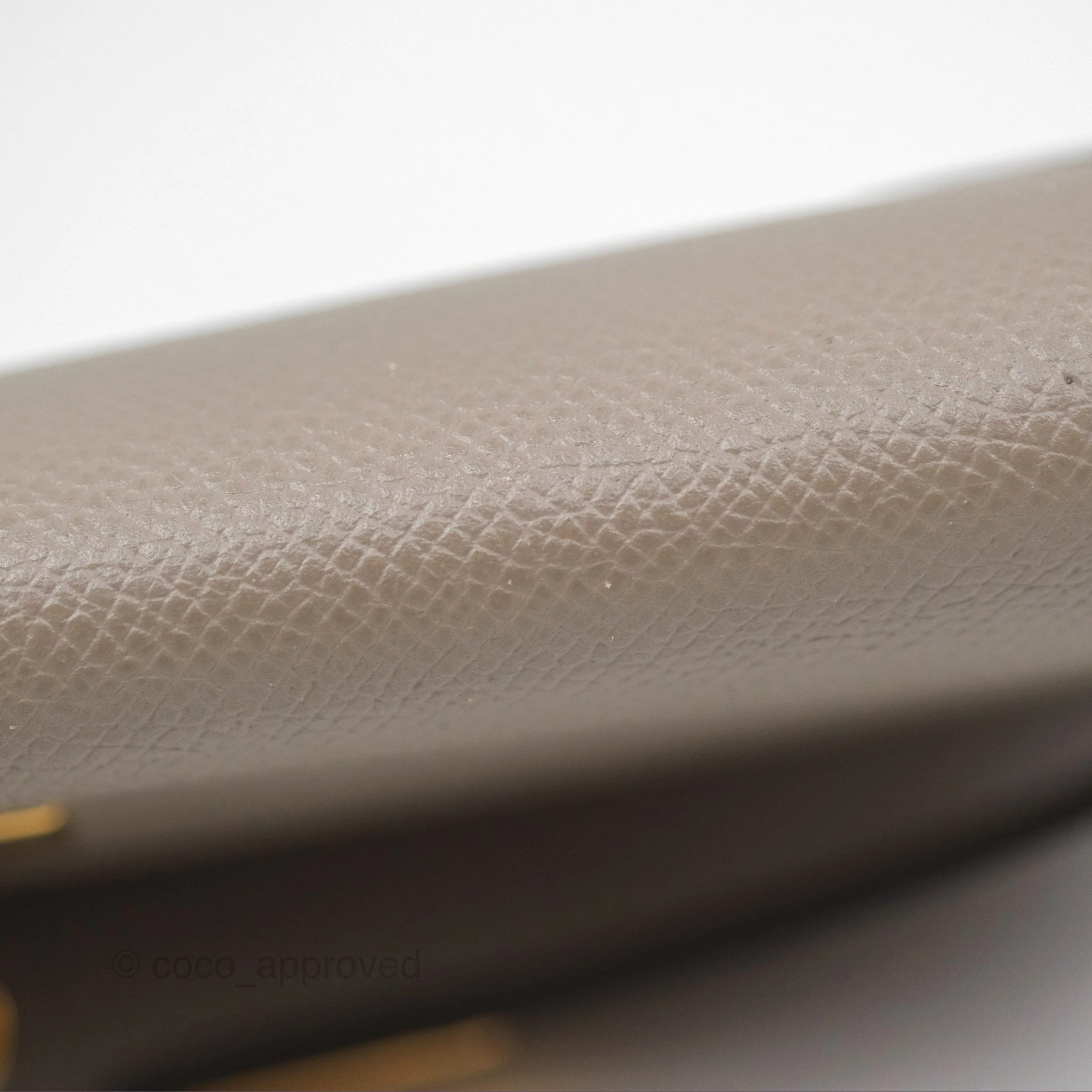 Herms Kelly Wallet Gris Asphalte M8 Epsom Gold Hardware