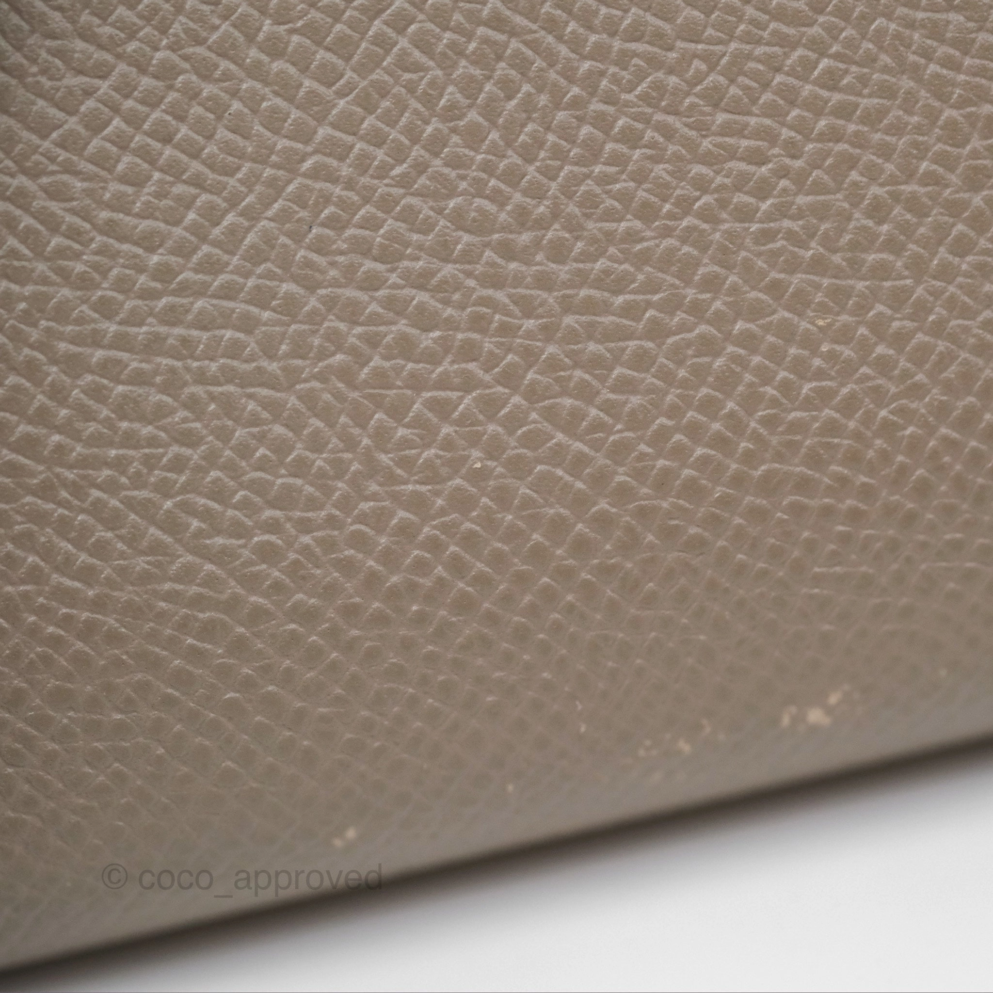 Herms Kelly Wallet Gris Asphalte M8 Epsom Gold Hardware