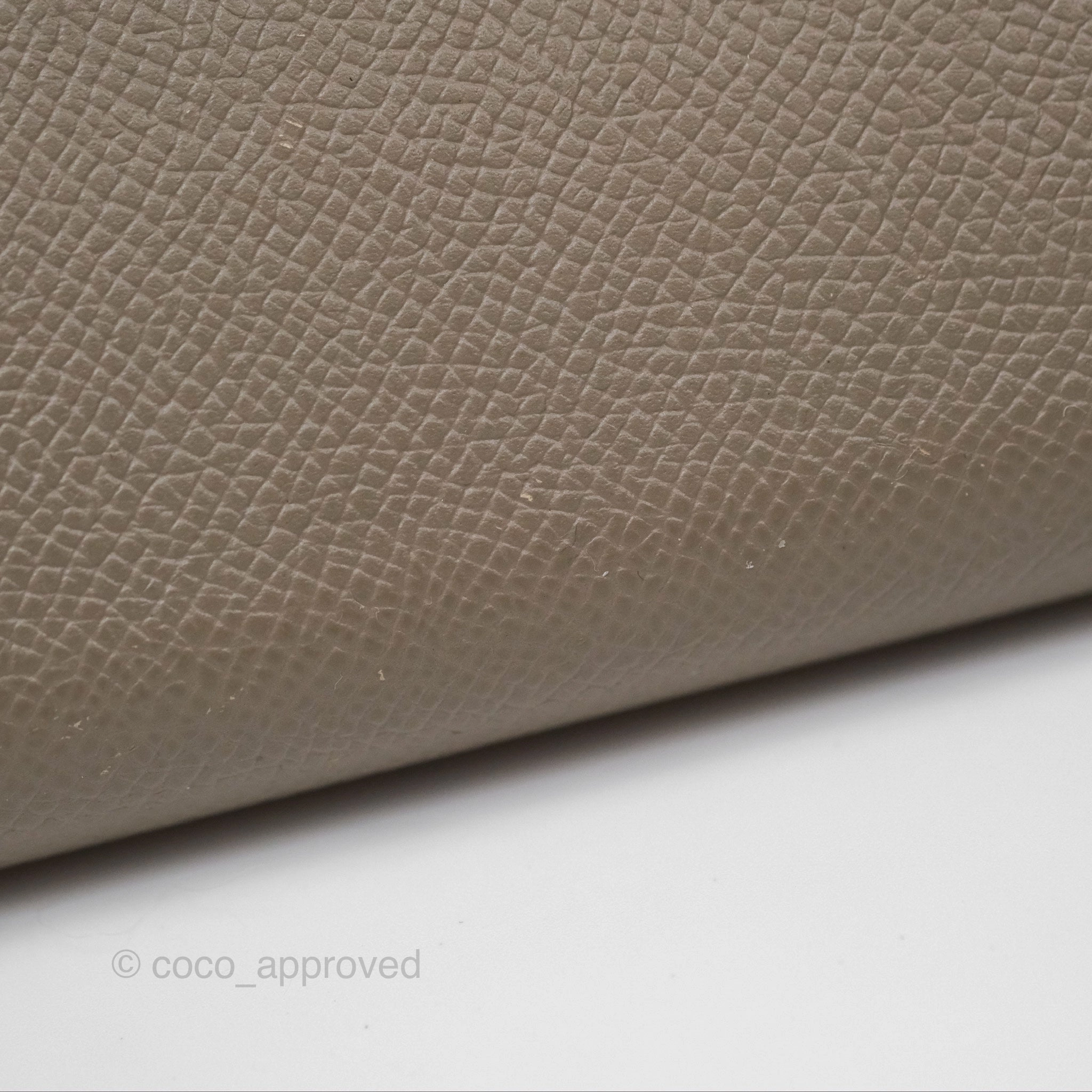 Herms Kelly Wallet Gris Asphalte M8 Epsom Gold Hardware