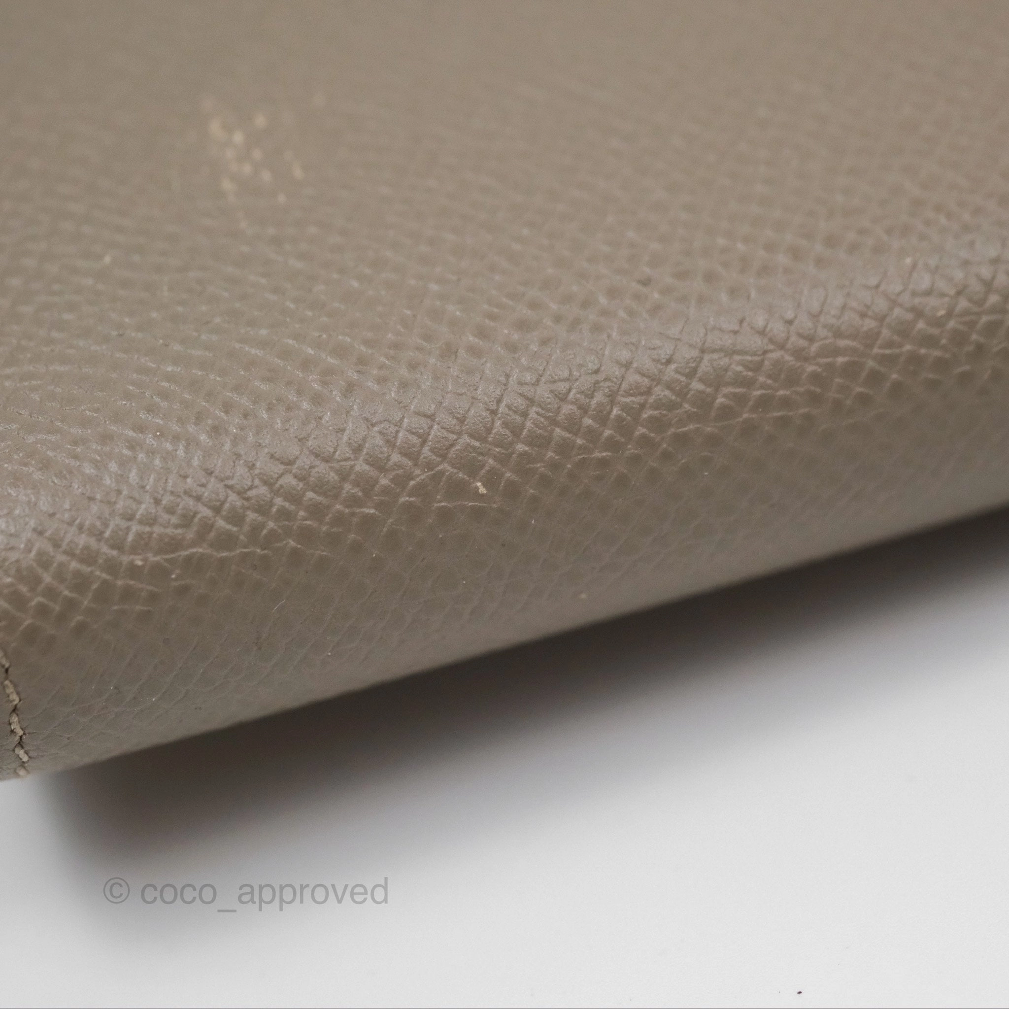 Herms Kelly Wallet Gris Asphalte M8 Epsom Gold Hardware
