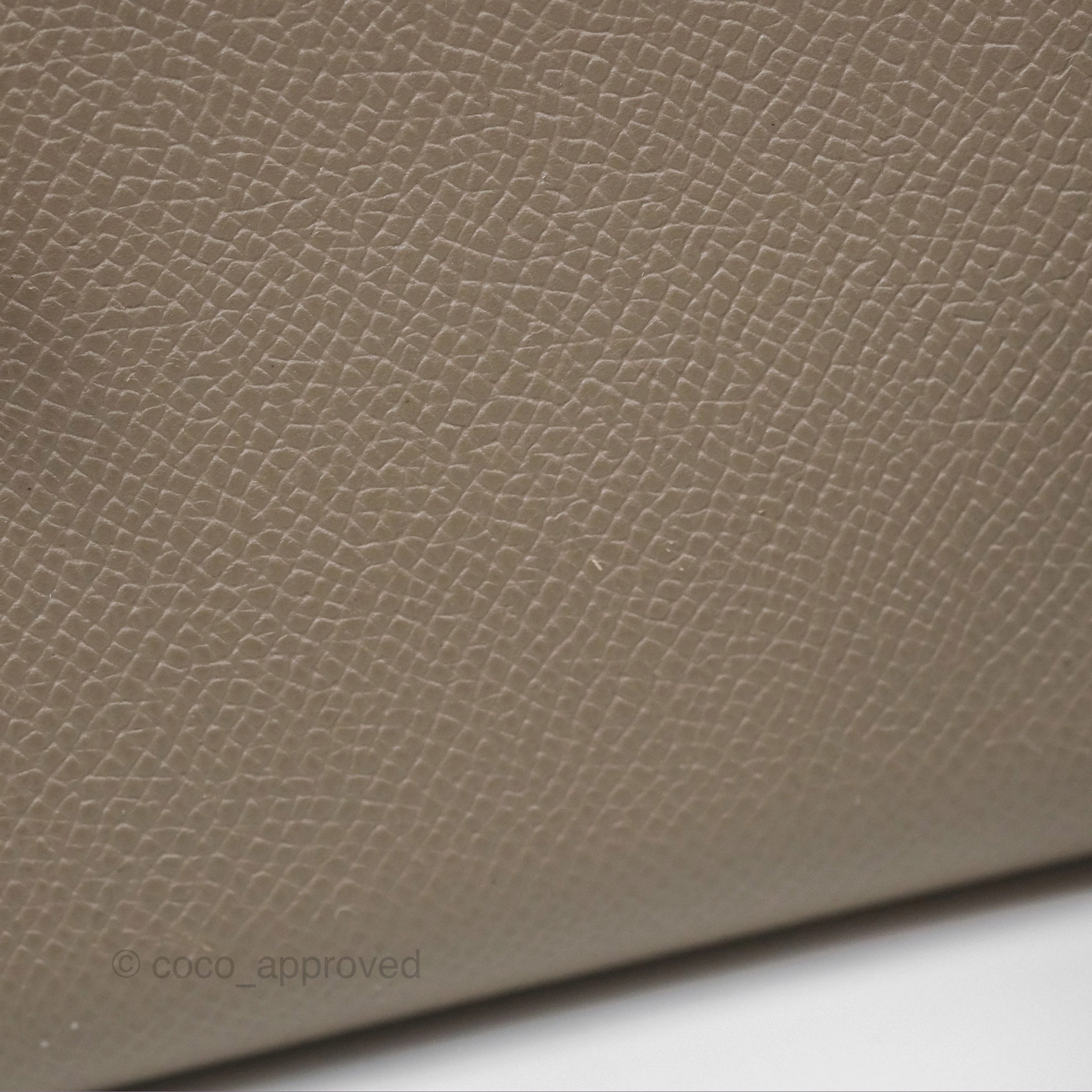 Herms Kelly Wallet Gris Asphalte M8 Epsom Gold Hardware