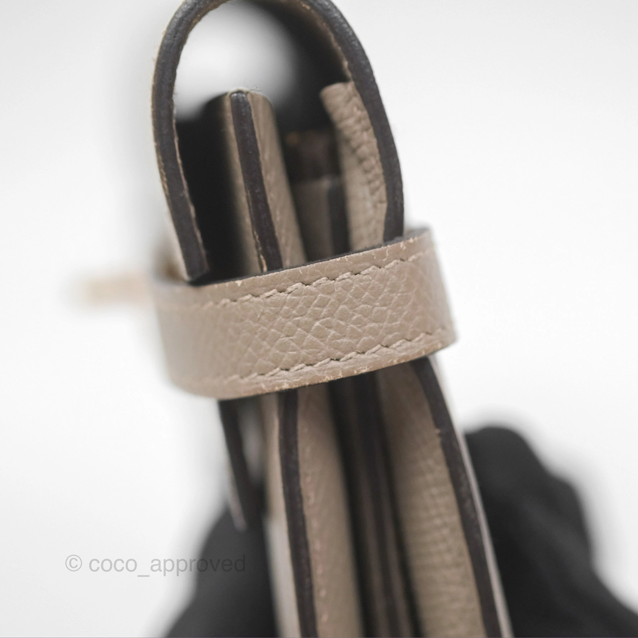 Herms Kelly Wallet Gris Asphalte M8 Epsom Gold Hardware