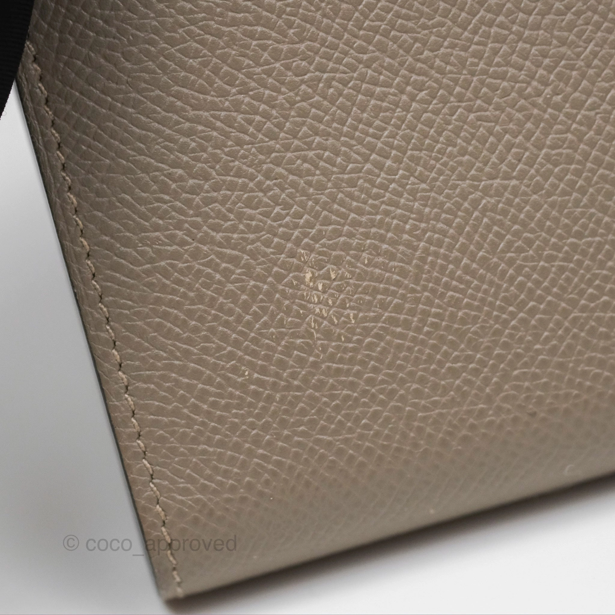Herms Kelly Wallet Gris Asphalte M8 Epsom Gold Hardware