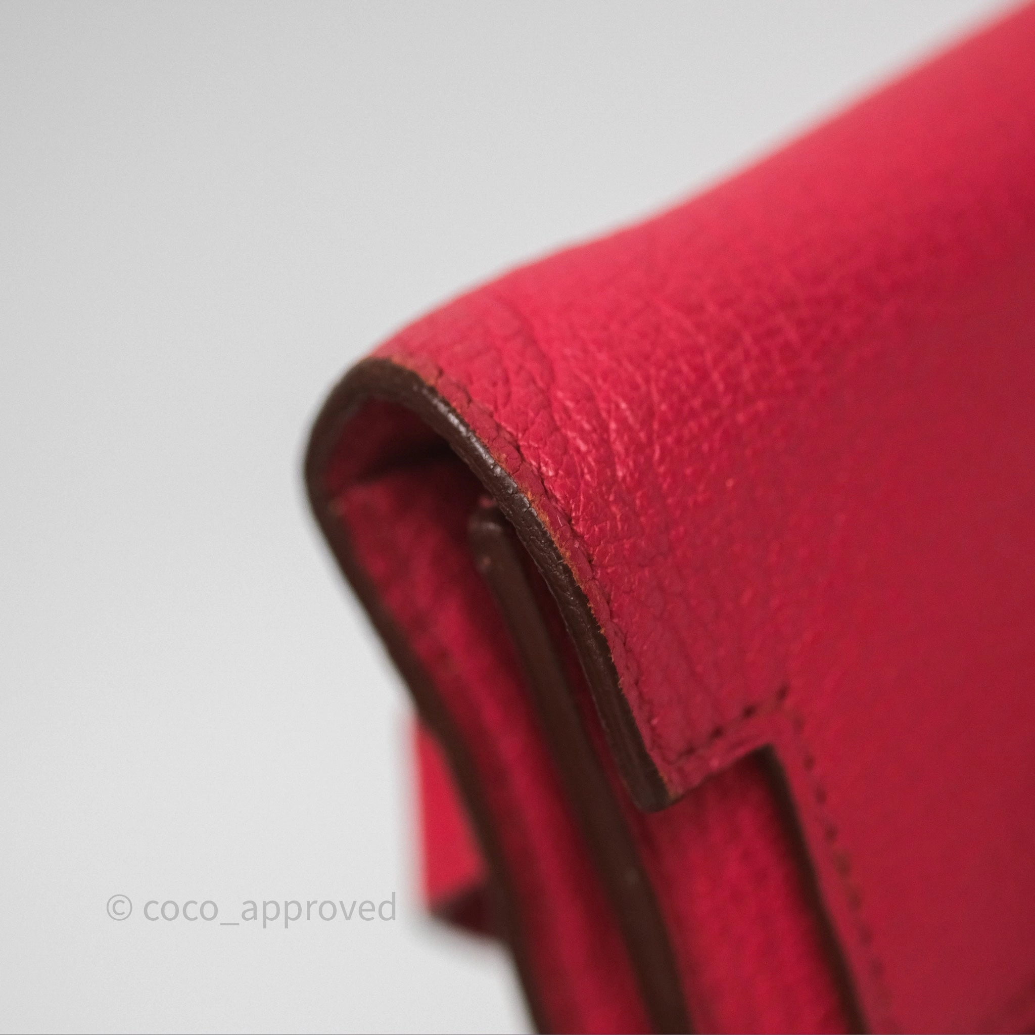 Herms Kelly Wallet Pink Chevre Mysore Palladium Hardware