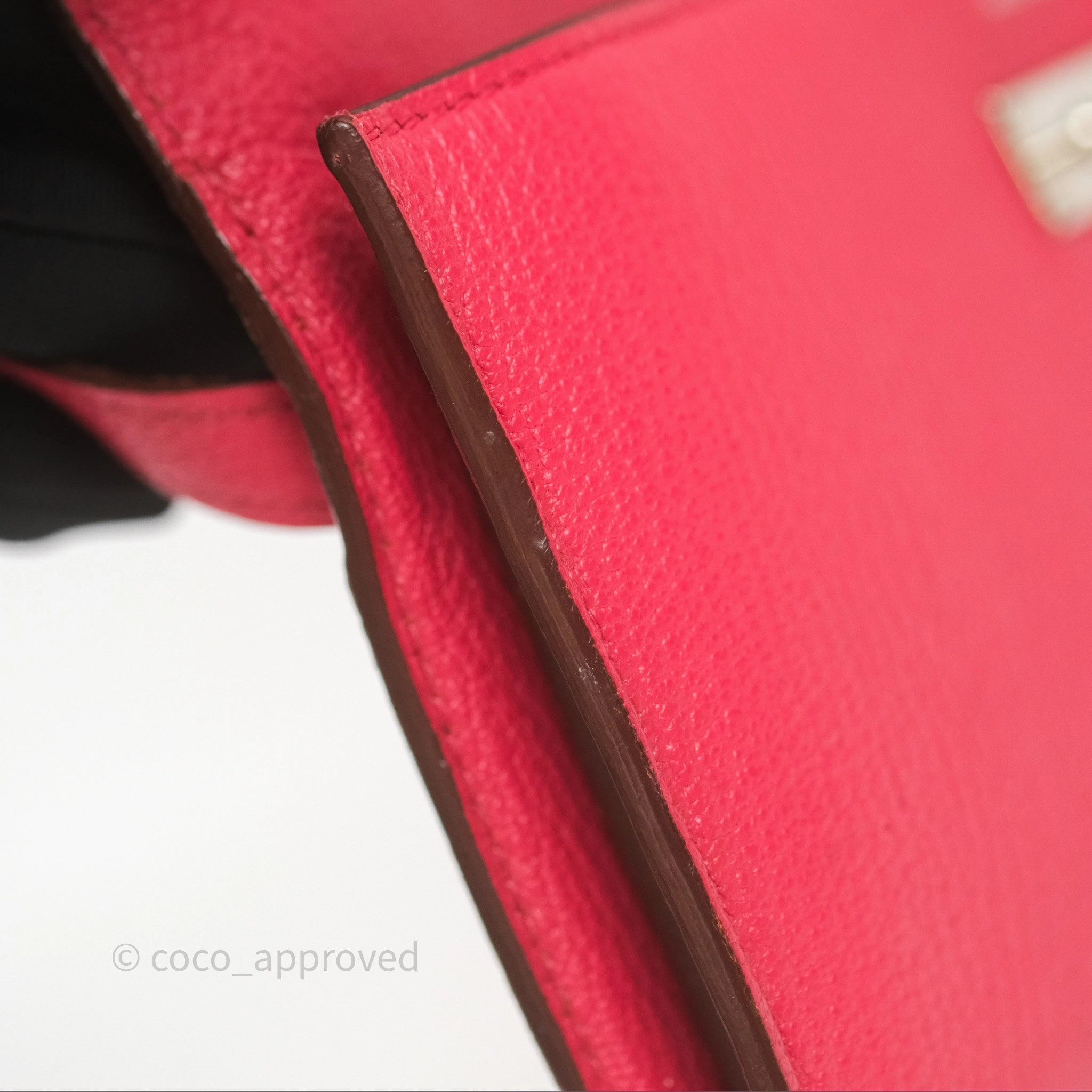 Herms Kelly Wallet Pink Chevre Mysore Palladium Hardware