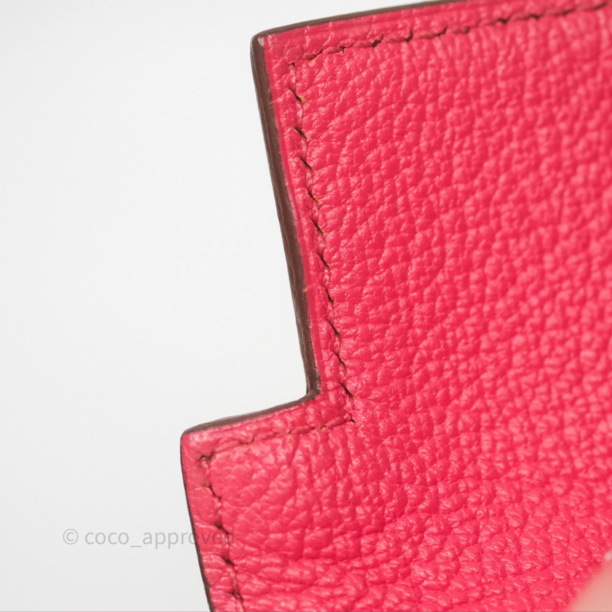 Herms Kelly Wallet Pink Chevre Mysore Palladium Hardware