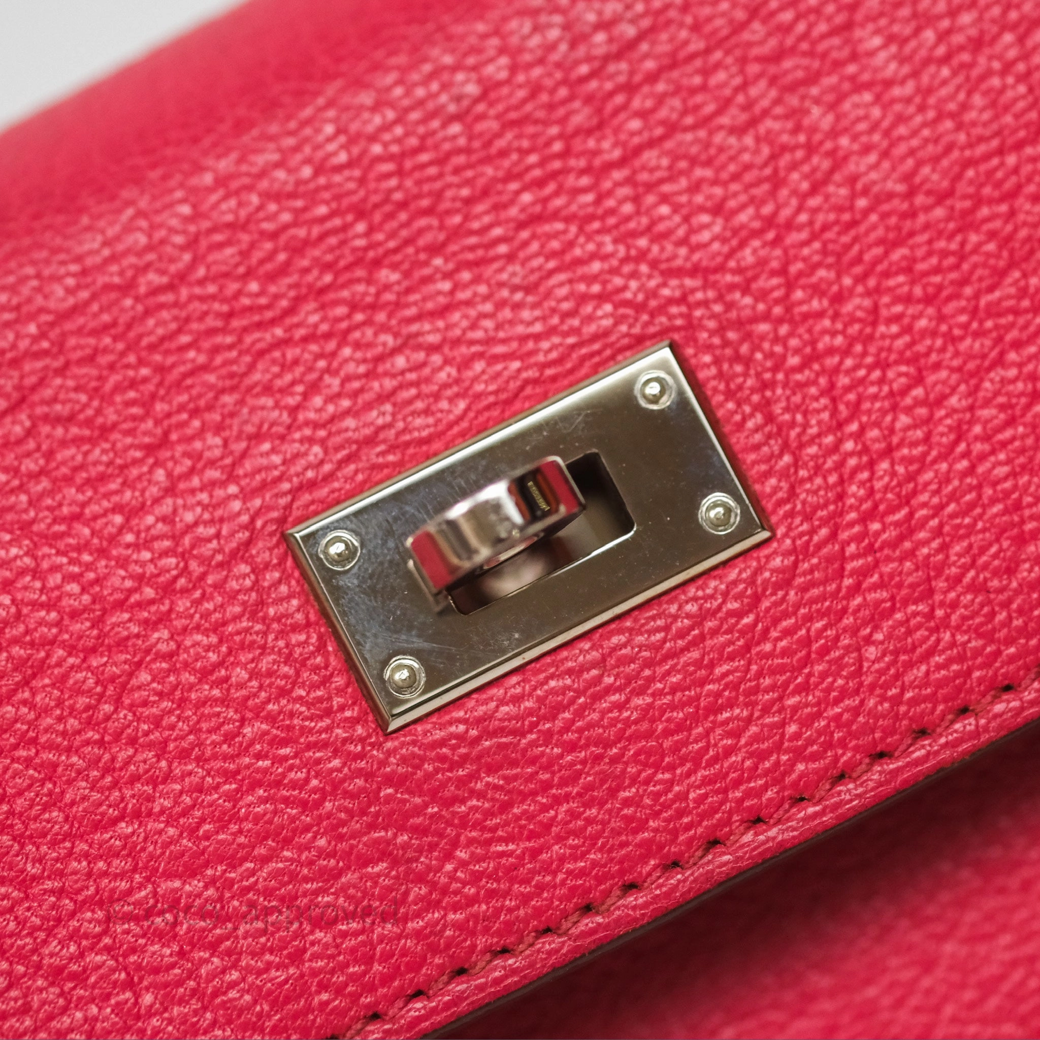 Herms Kelly Wallet Pink Chevre Mysore Palladium Hardware