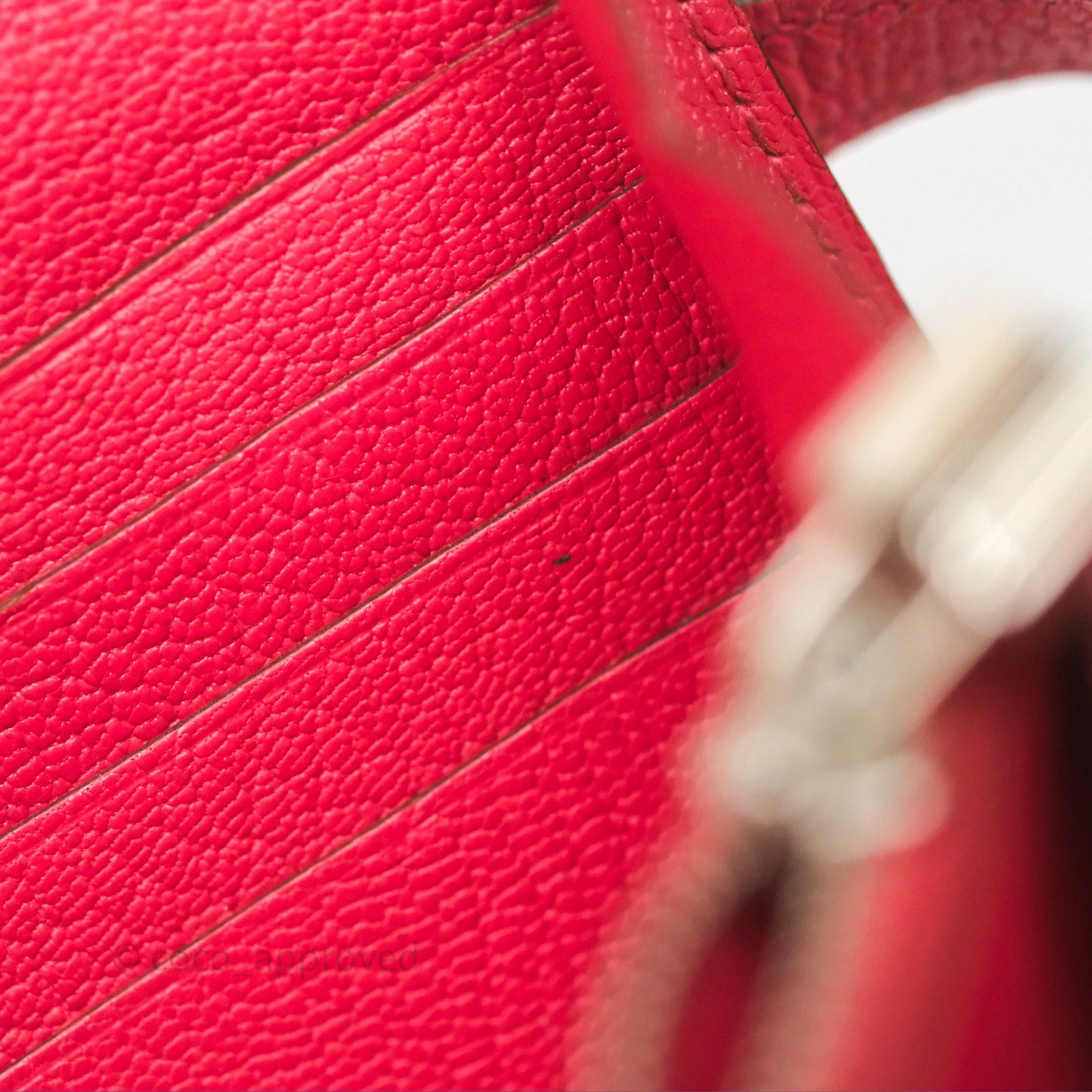 Herms Kelly Wallet Pink Chevre Mysore Palladium Hardware