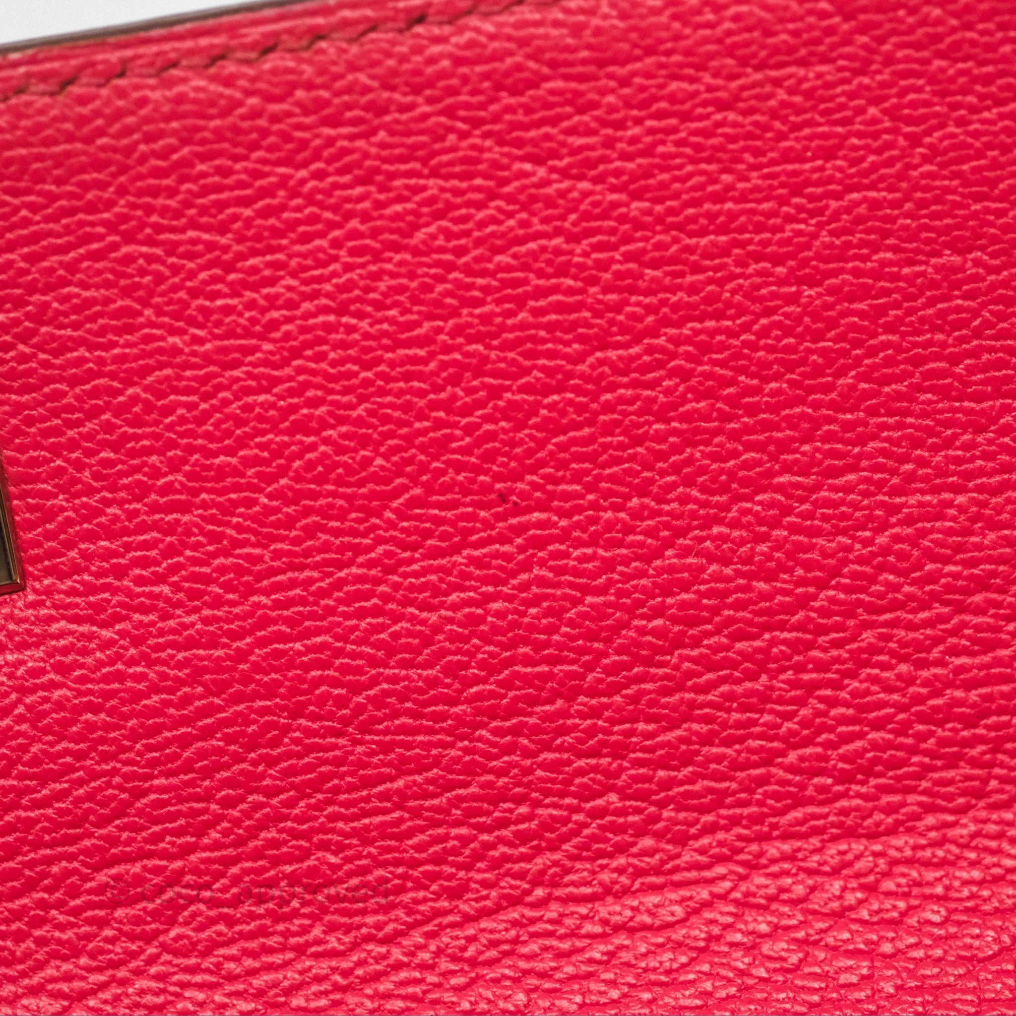 Herms Kelly Wallet Pink Chevre Mysore Palladium Hardware
